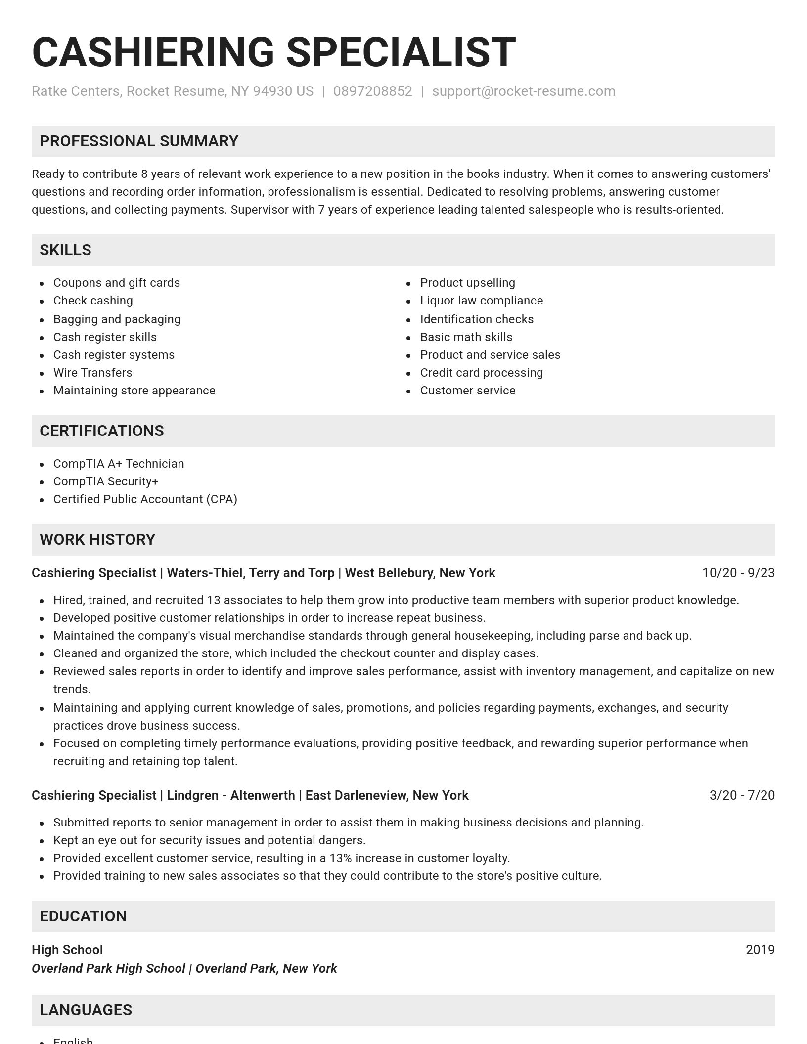Genius resume template
