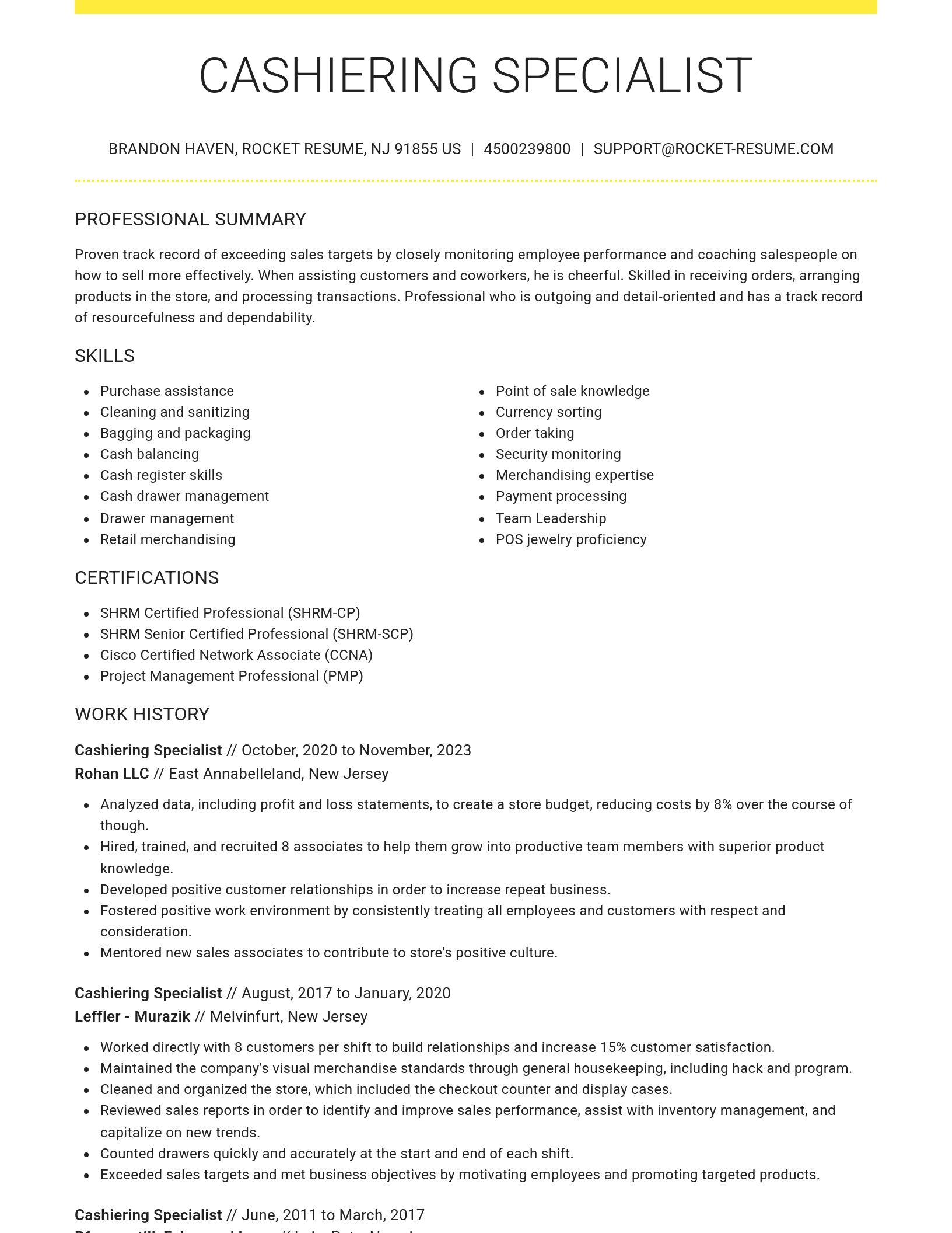 Grand resume template