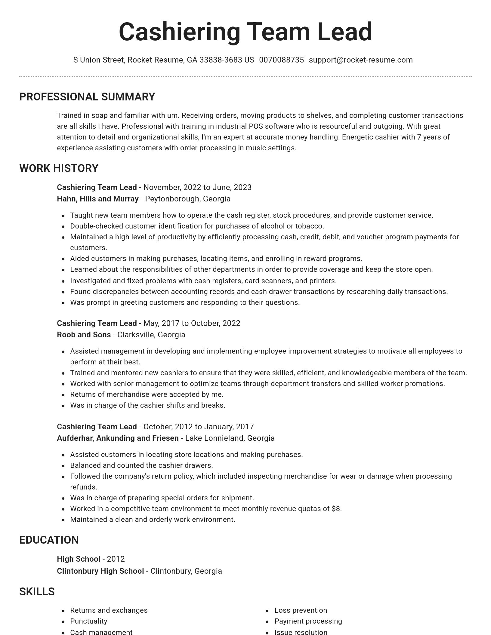 Brilliant resume template