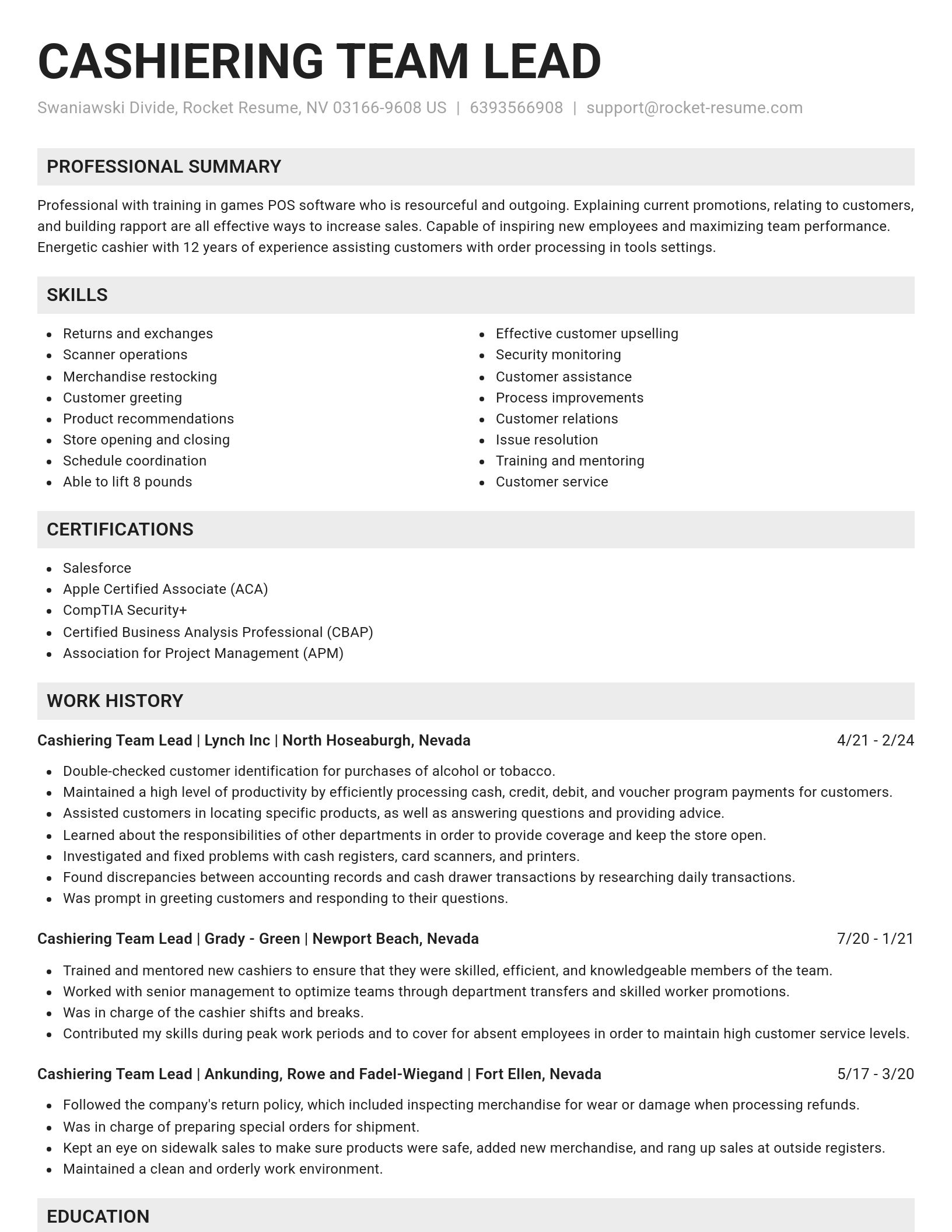 Genius resume template
