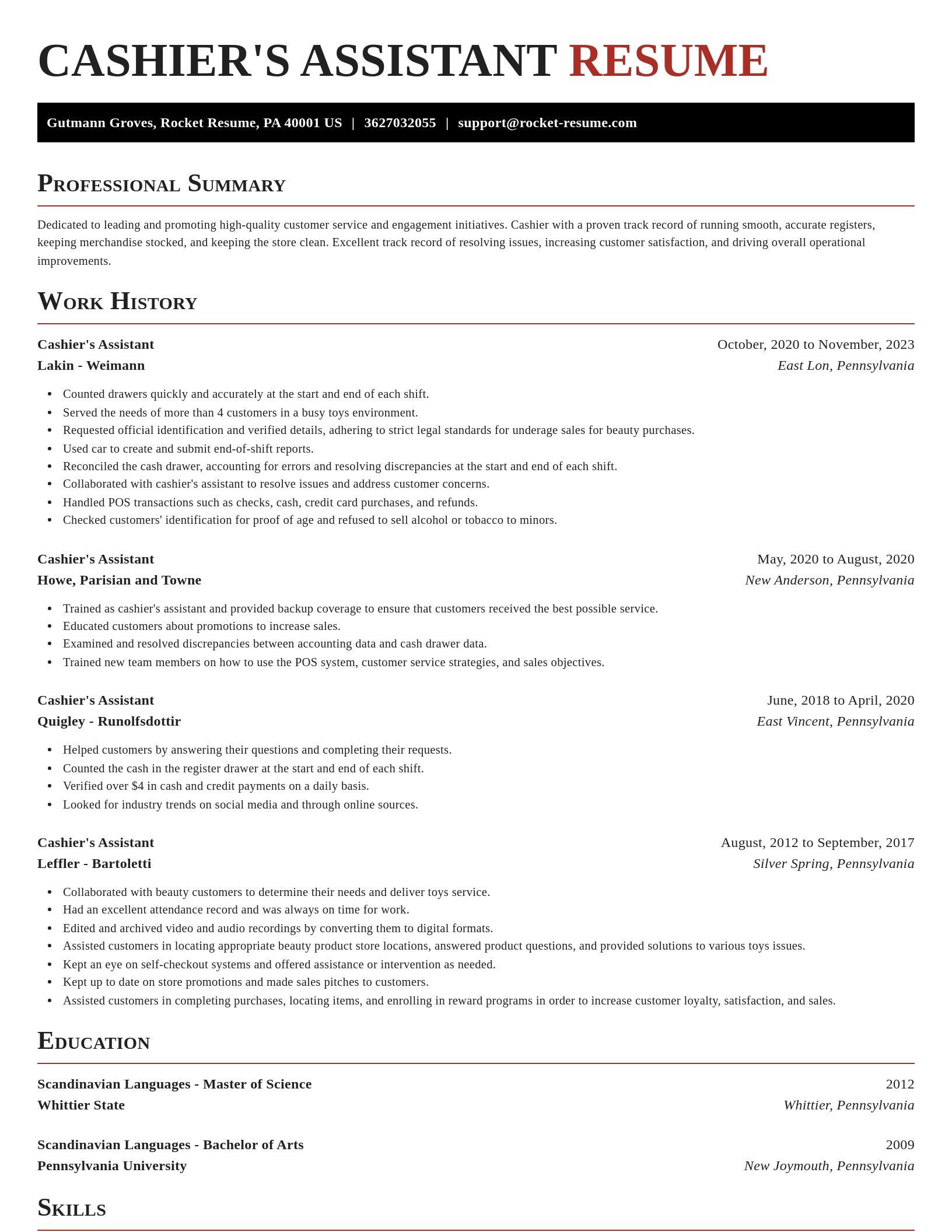 Exquisite resume template