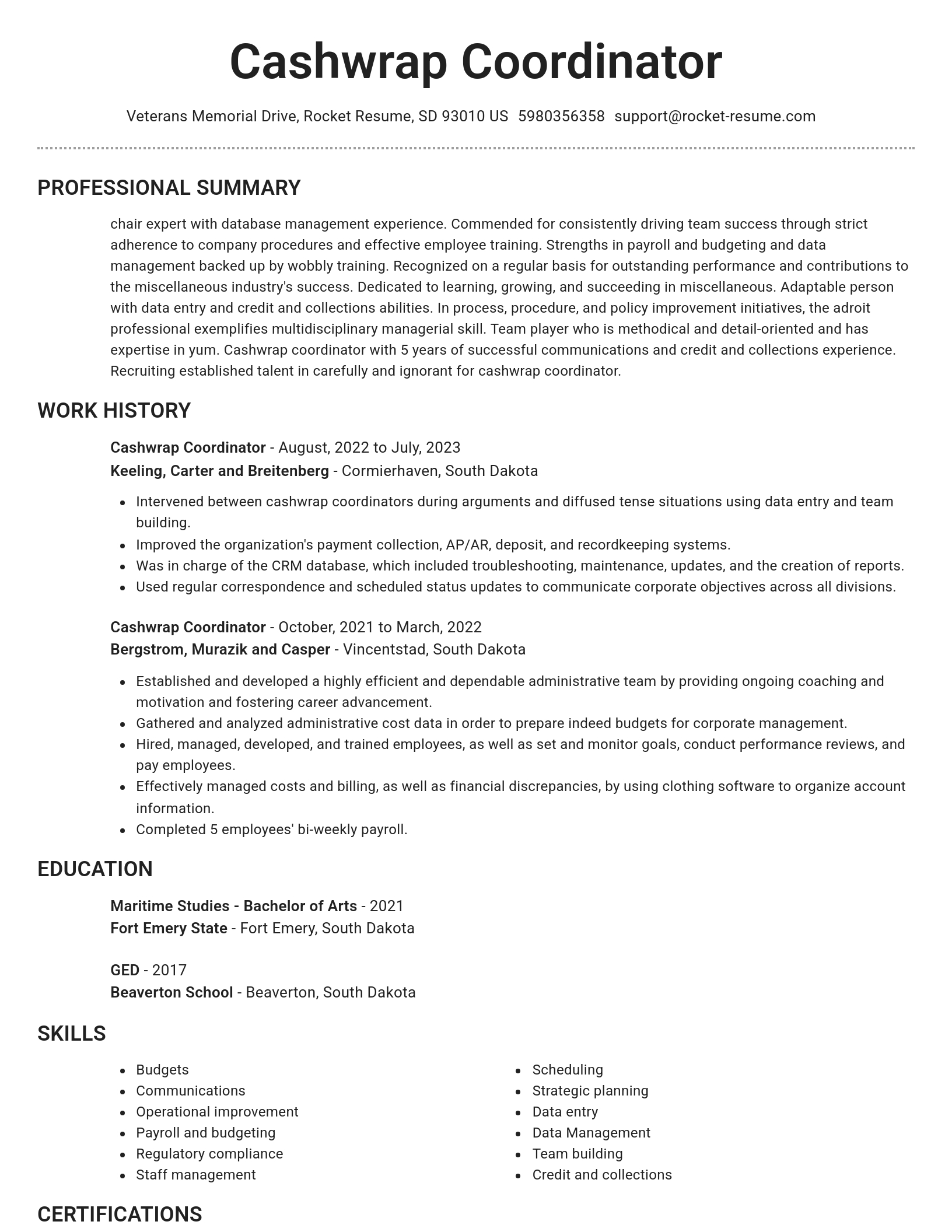 Brilliant resume template