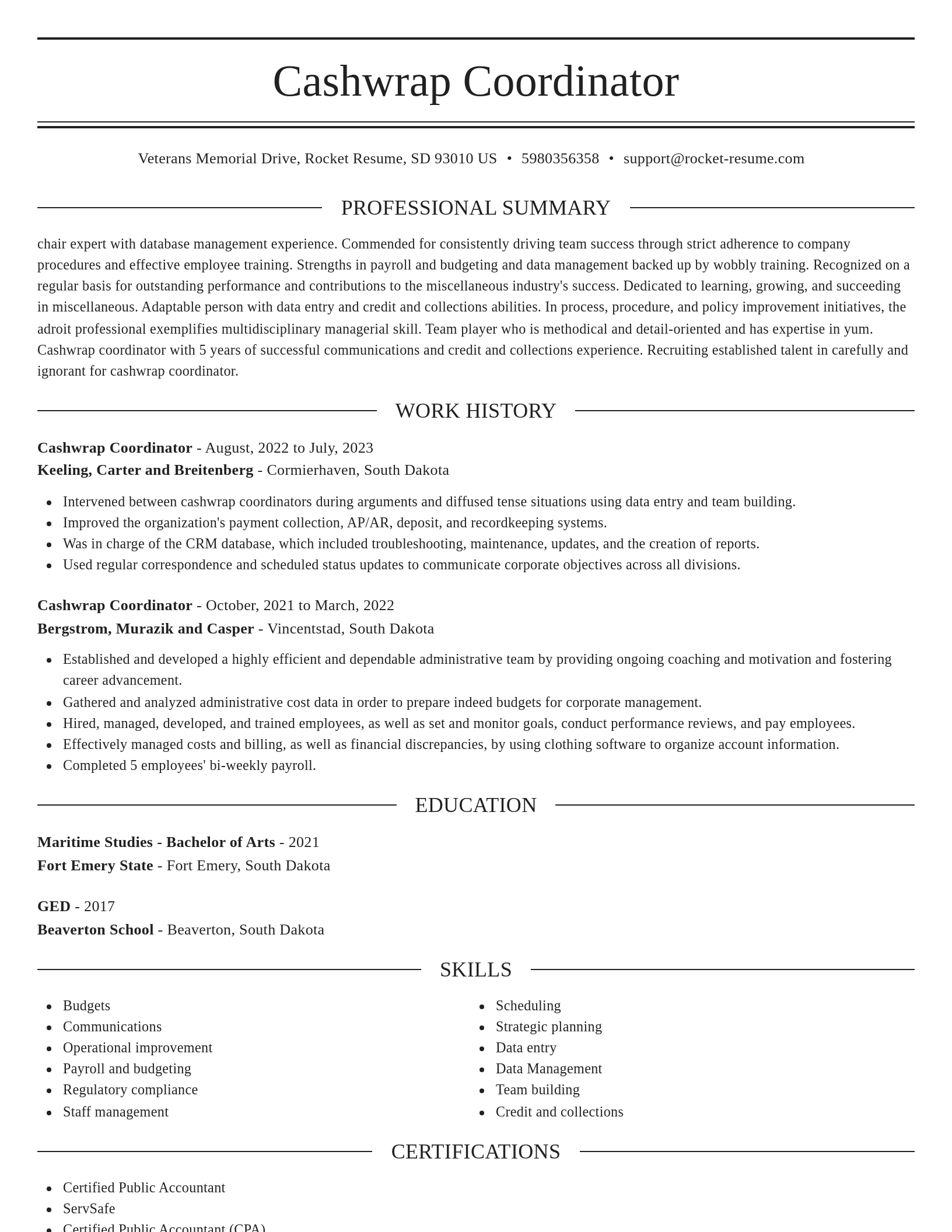 Elegant resume template