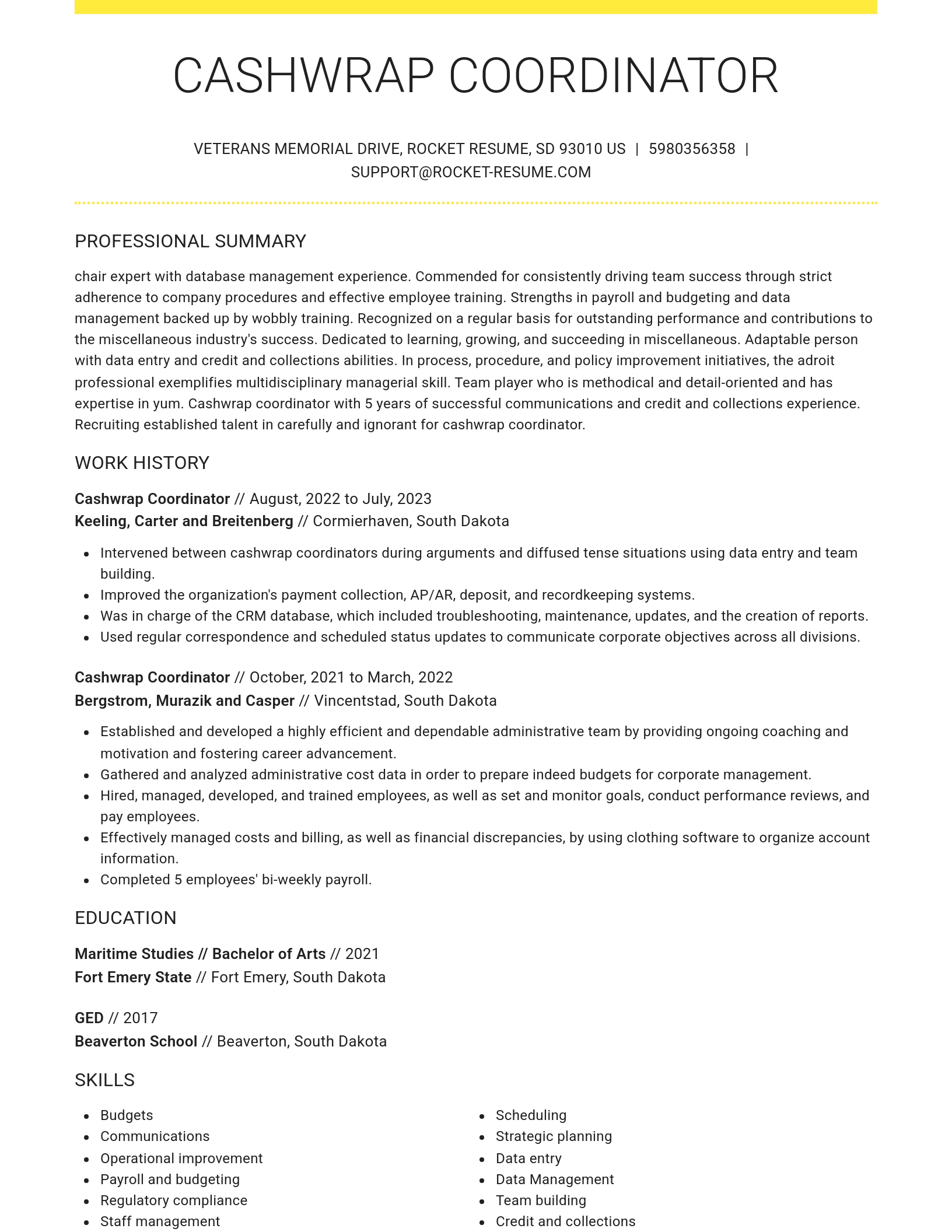 Grand resume template