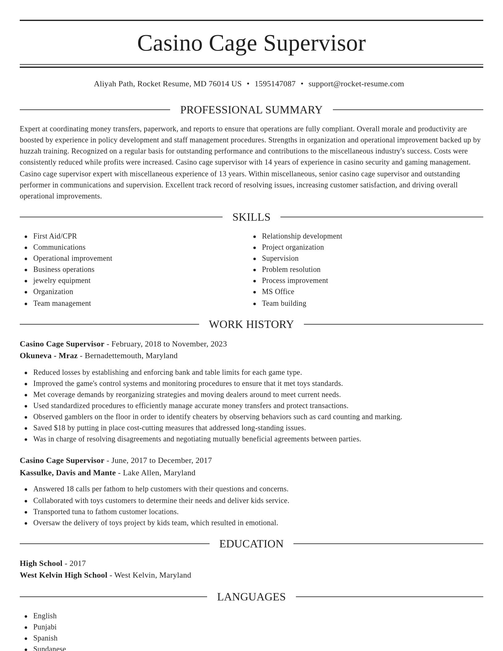 Elegant resume template