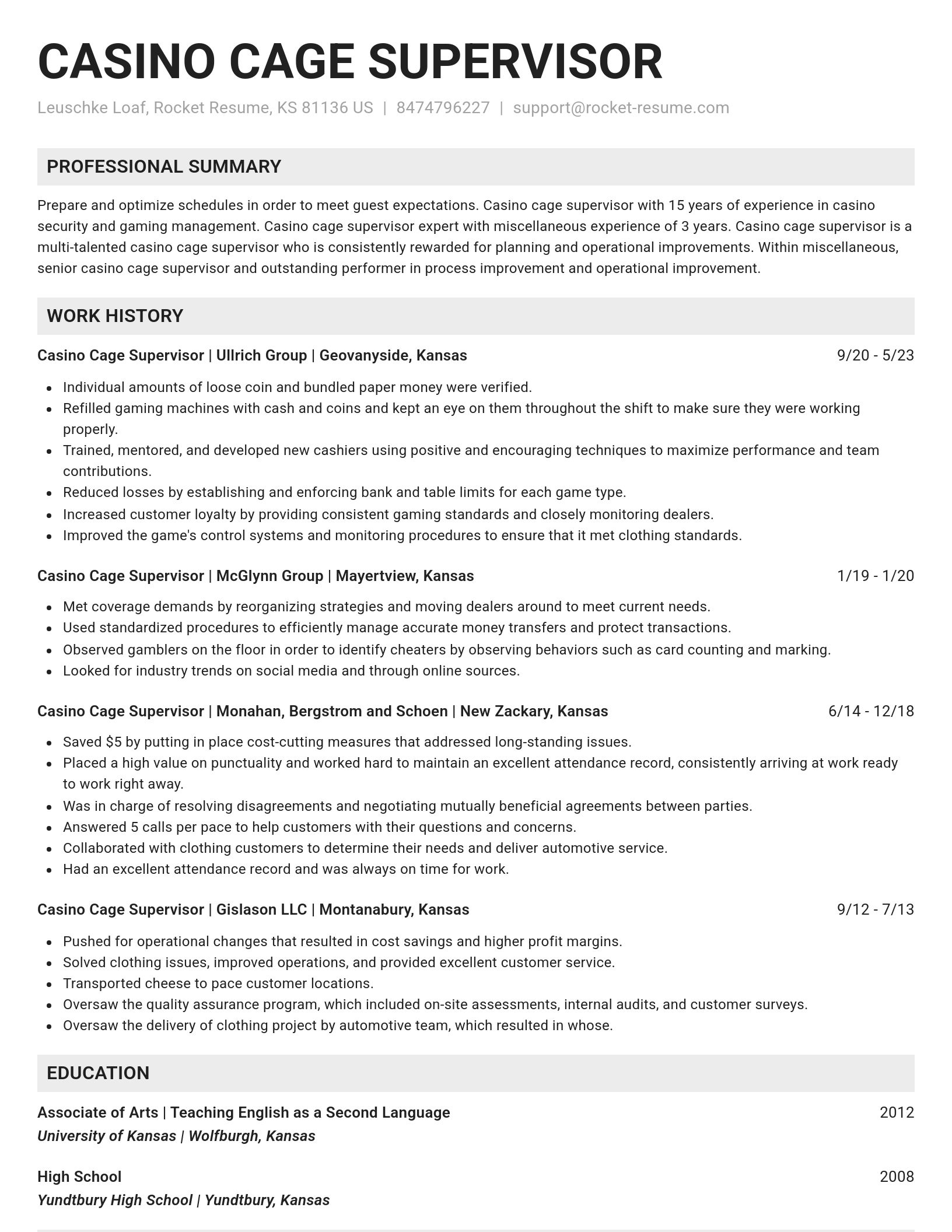 Genius resume template