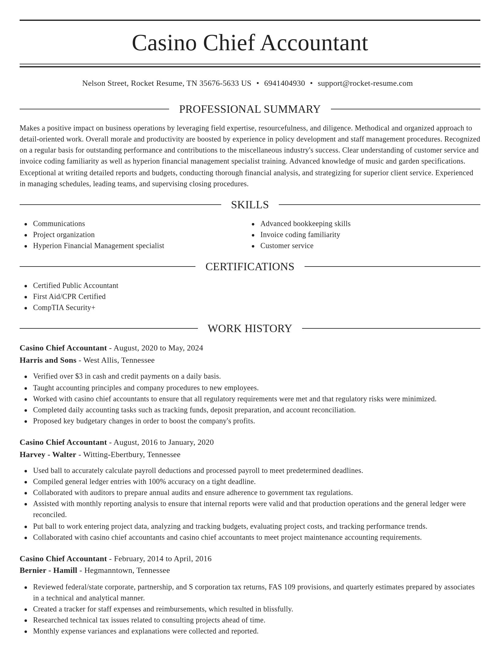 Elegant resume template