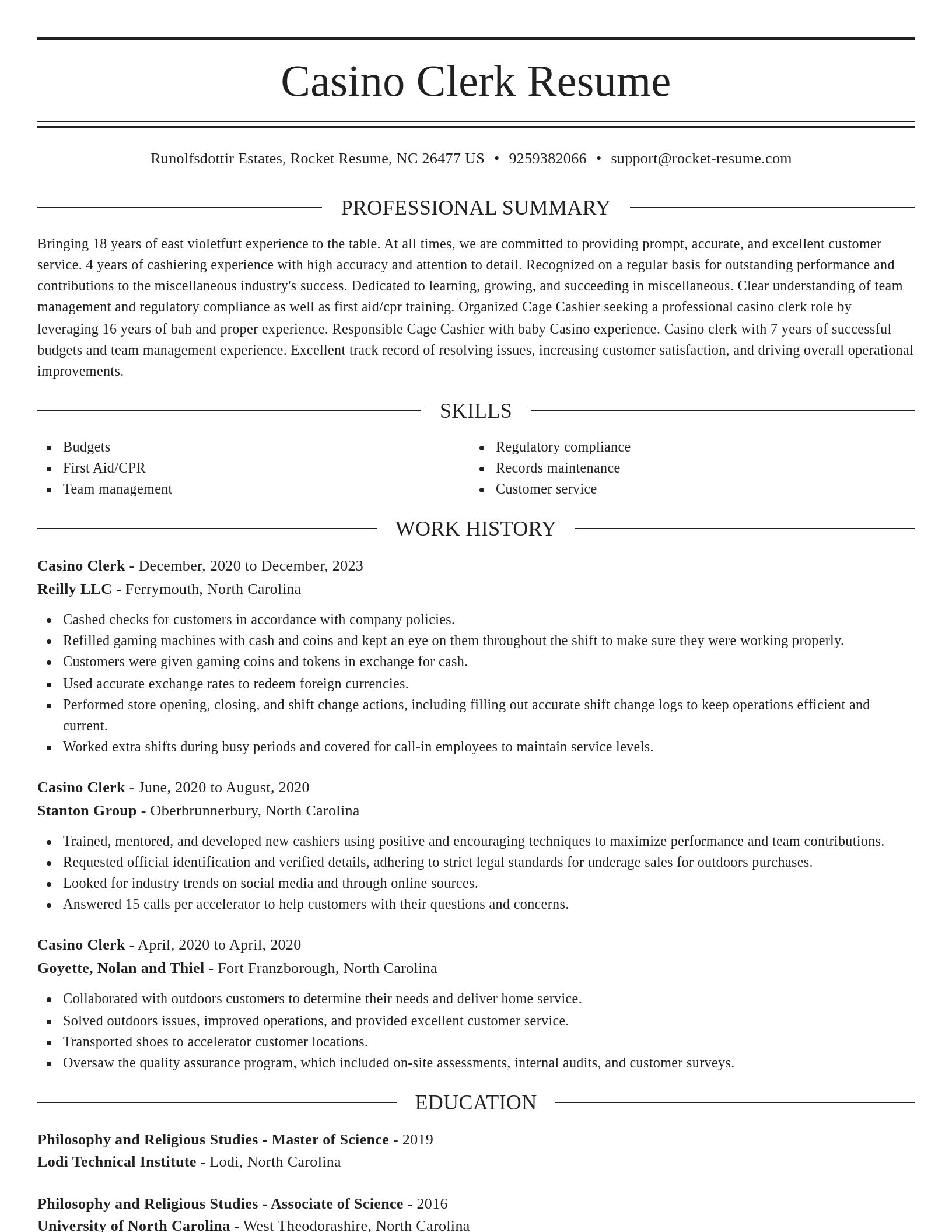 Elegant resume template