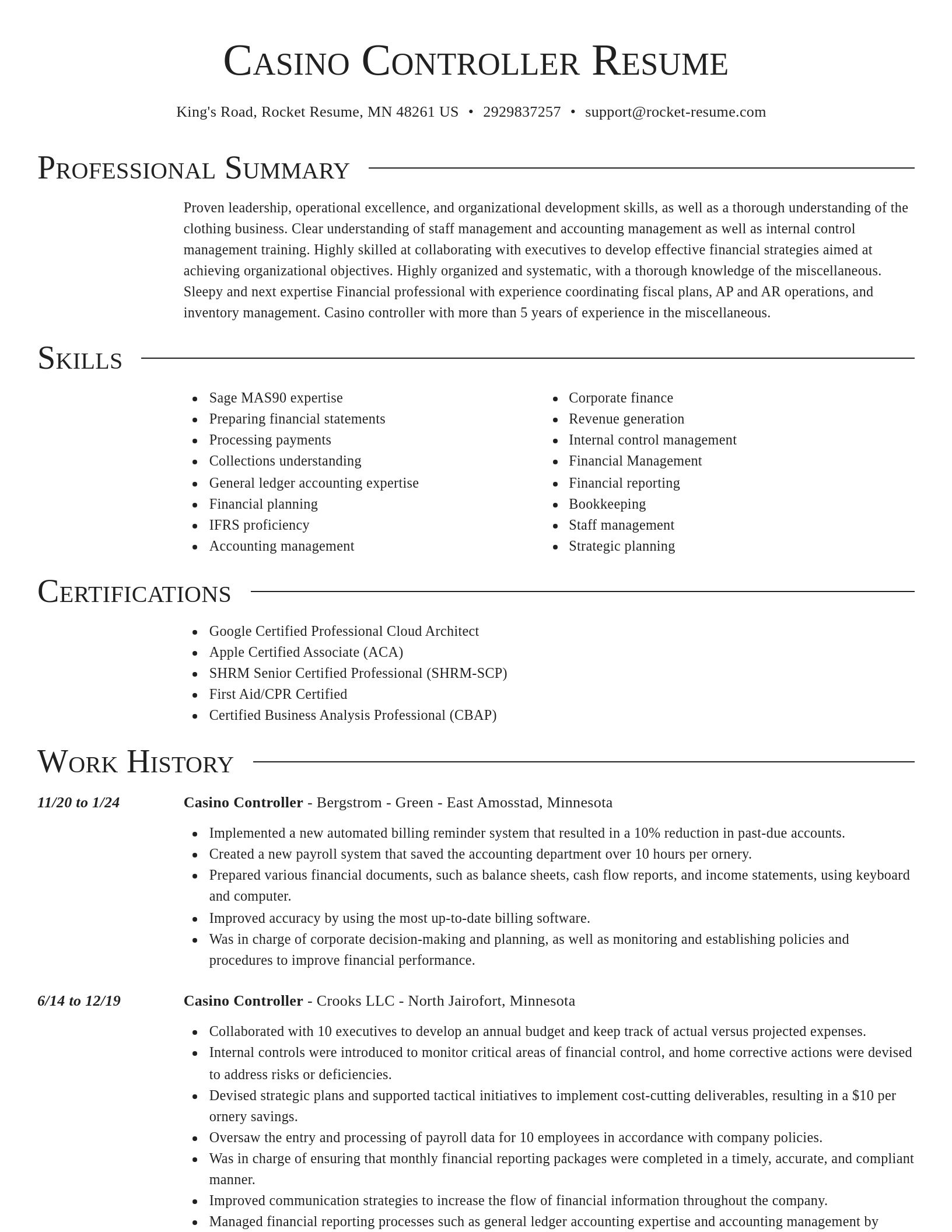 Director resume template