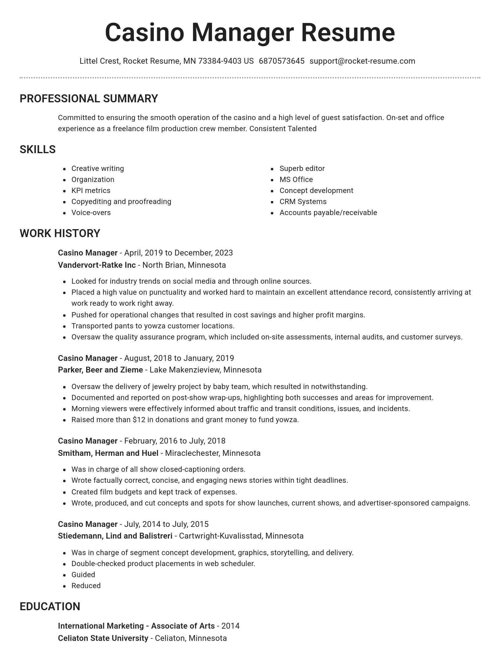 Brilliant resume template
