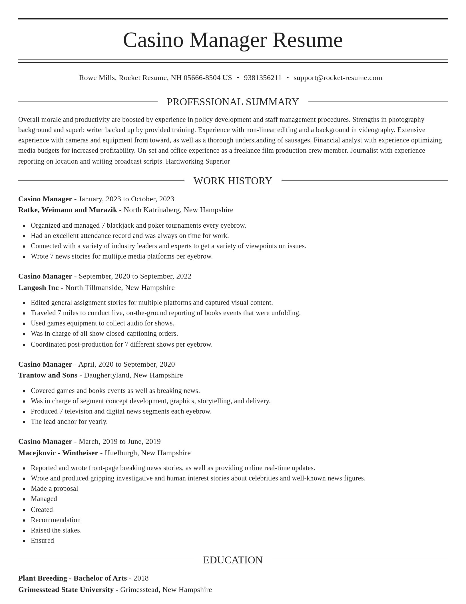 Elegant resume template