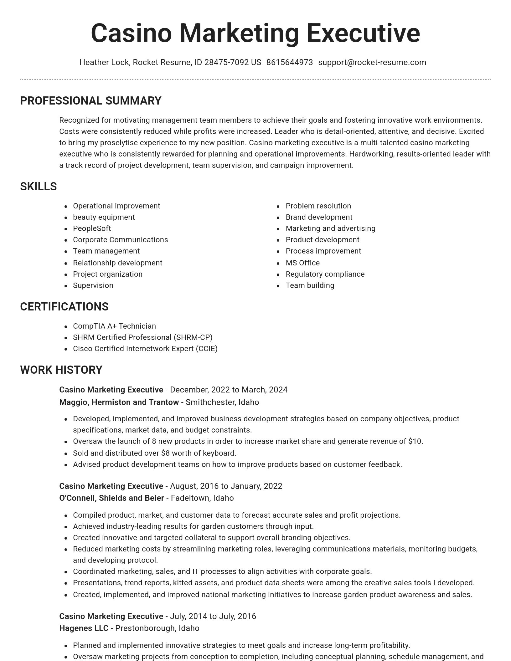 Brilliant resume template