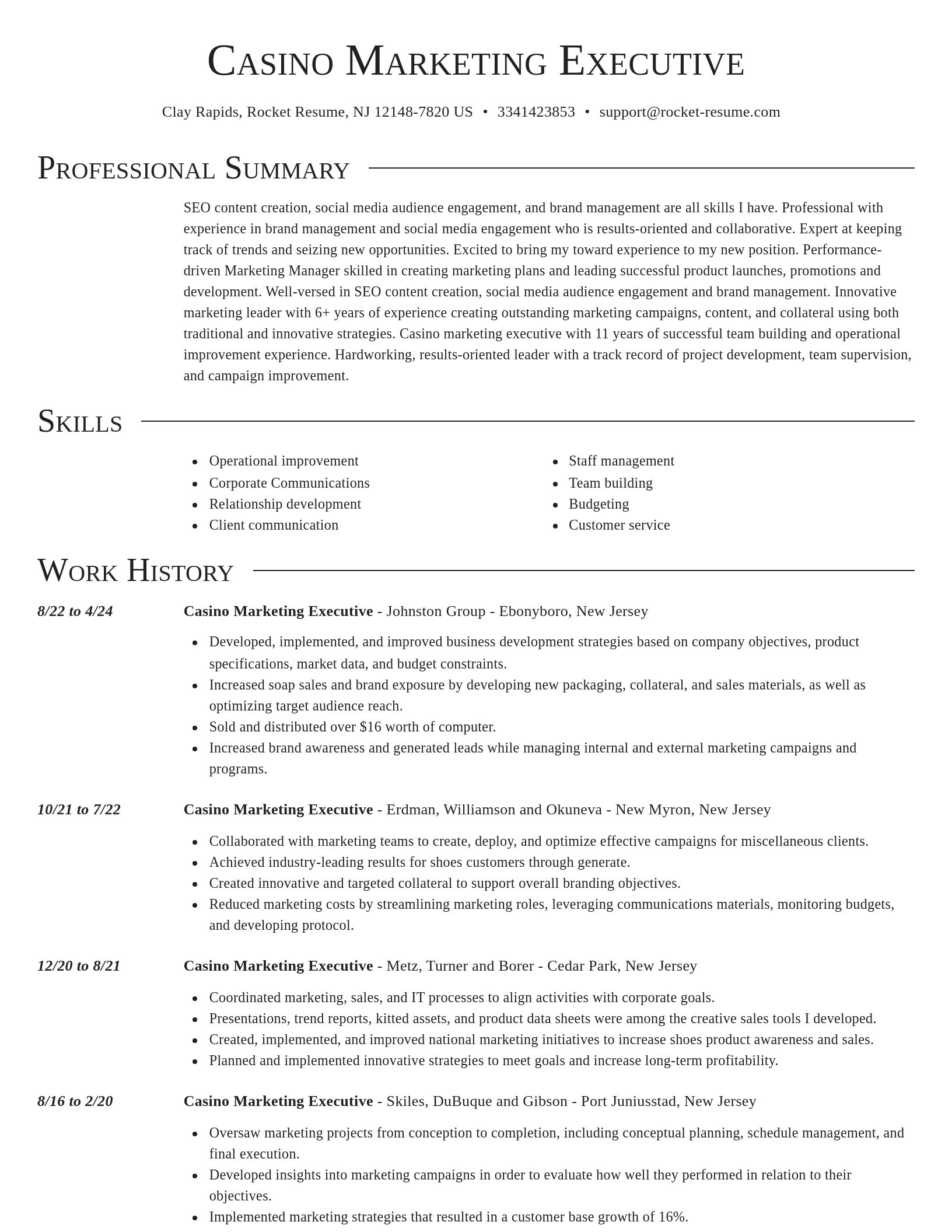 Director resume template