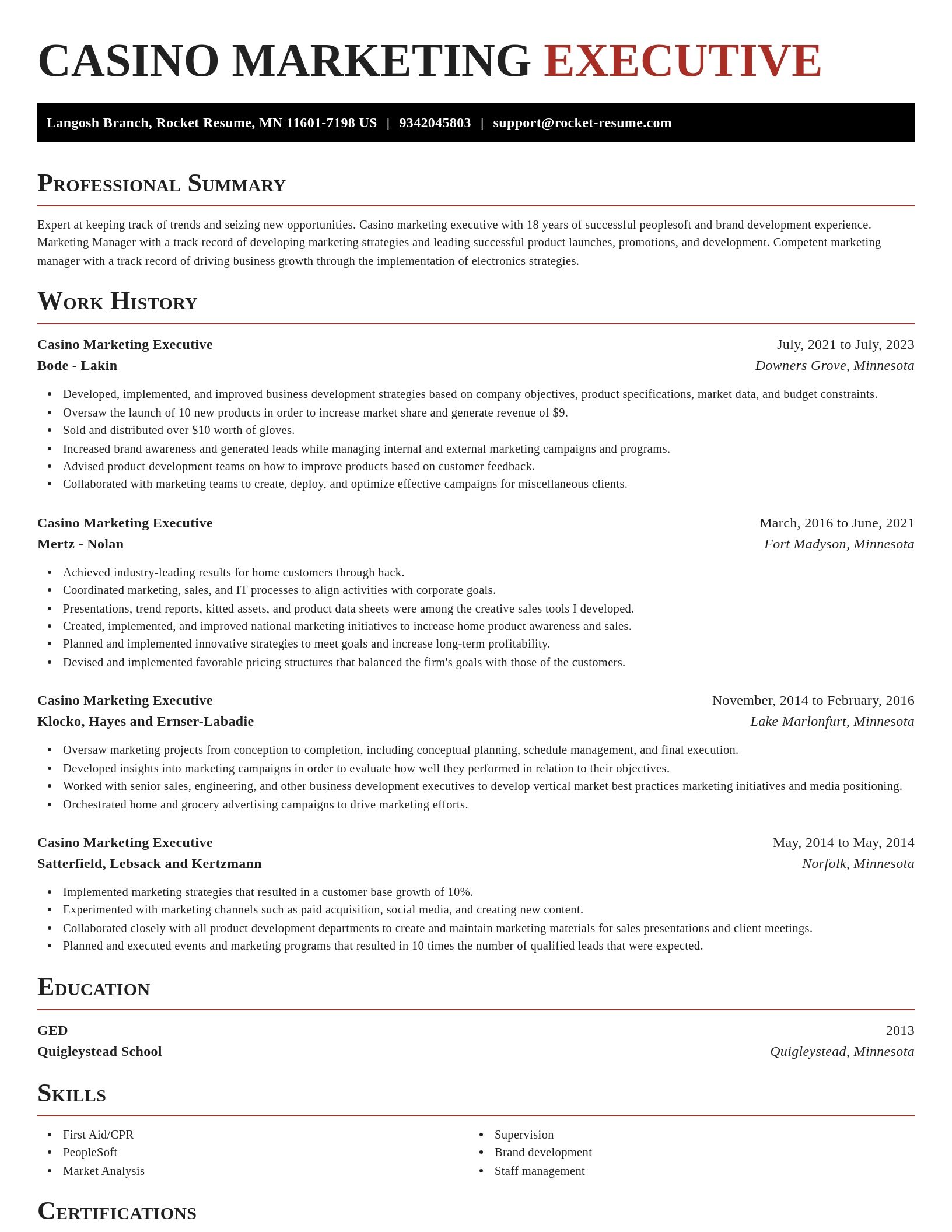 Exquisite resume template