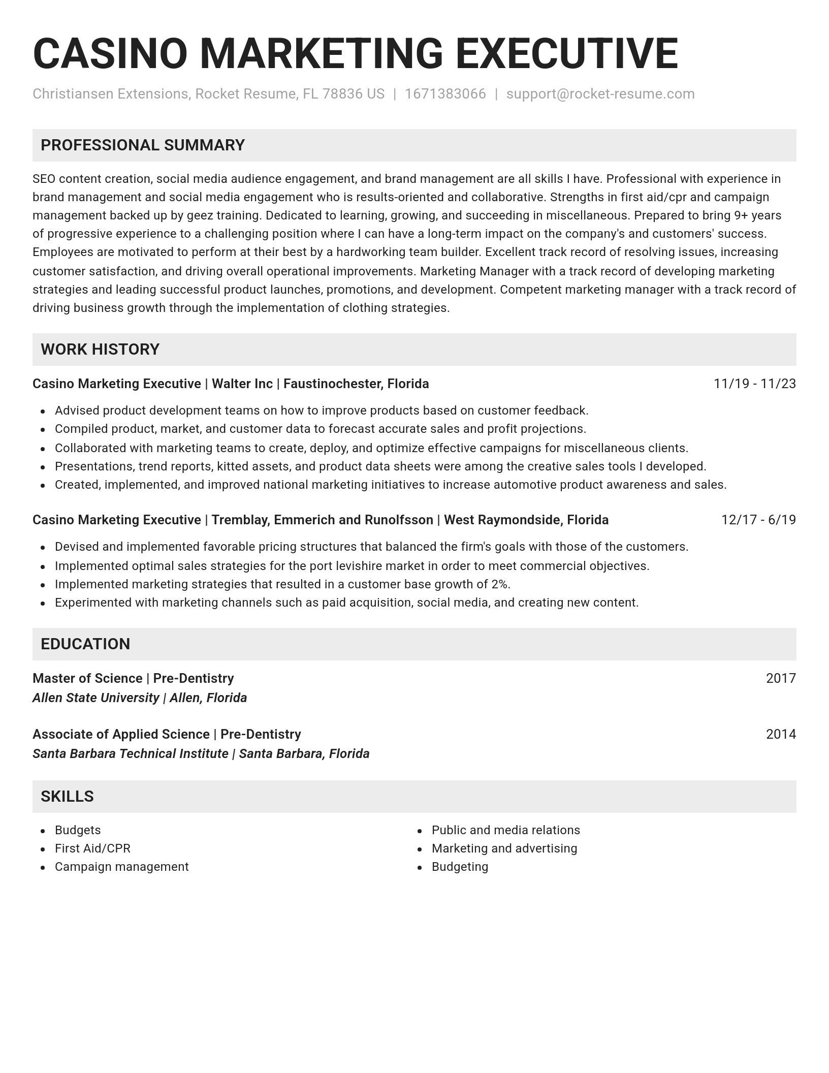Genius resume template