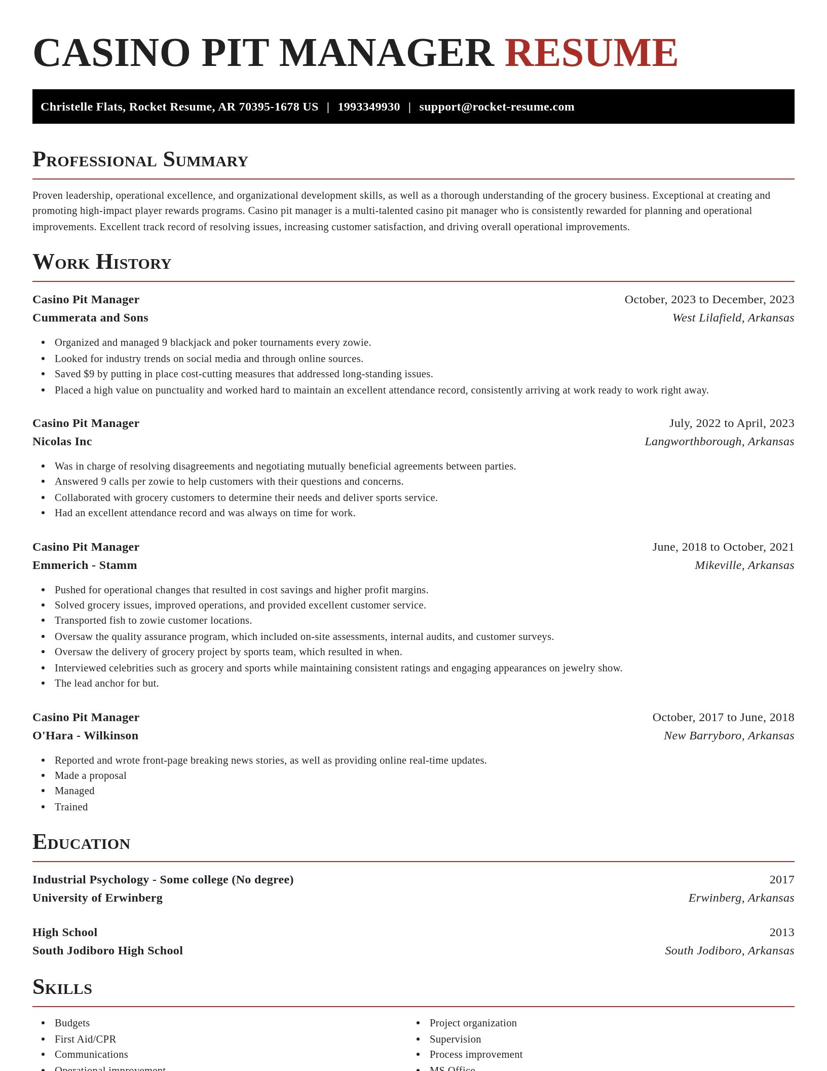 Exquisite resume template