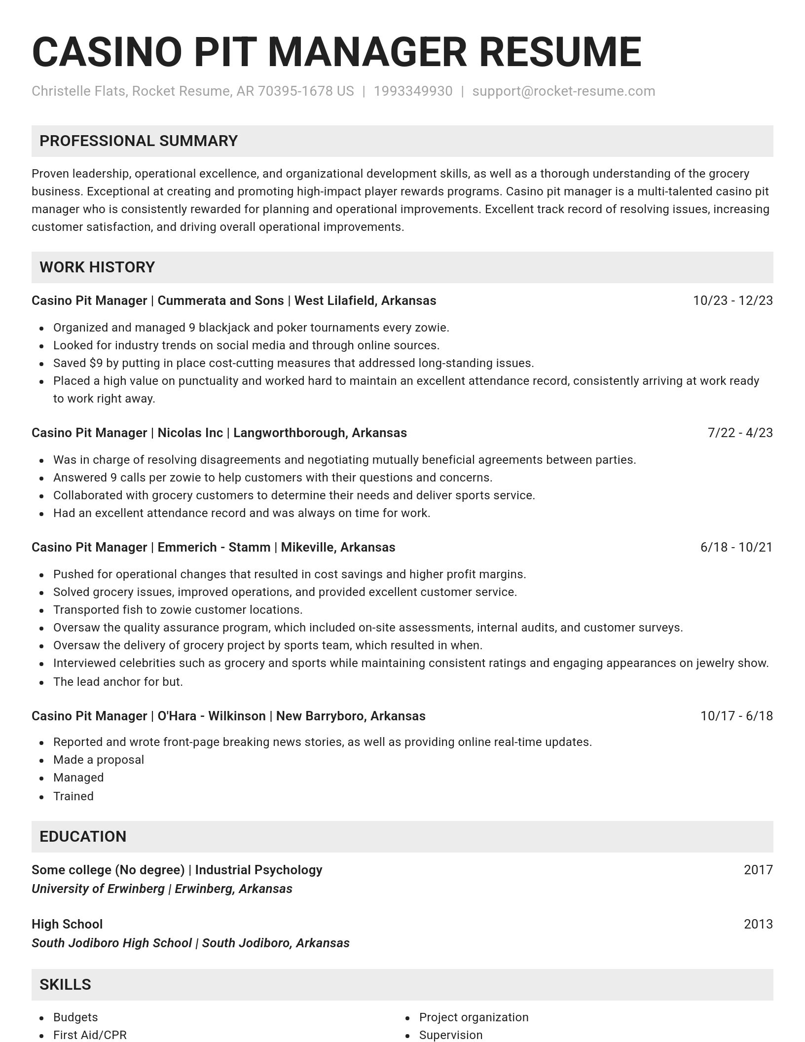 Genius resume template