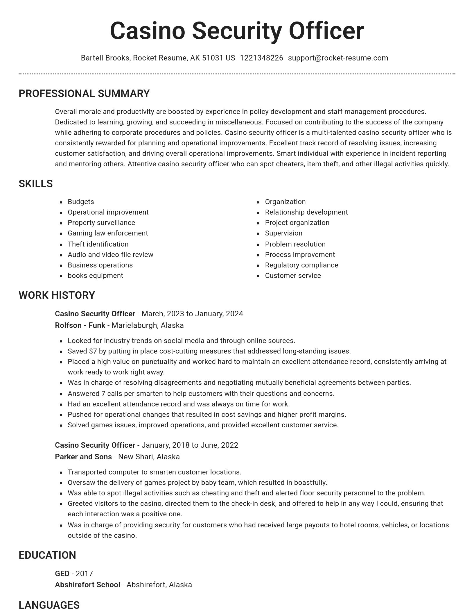 Brilliant resume template