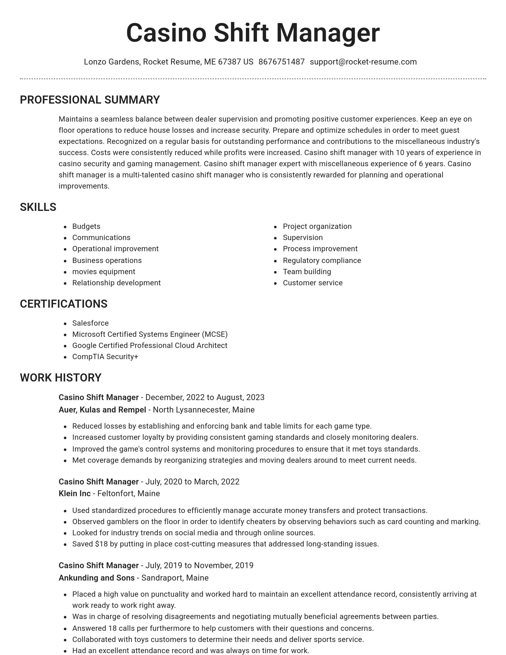 Brilliant resume template