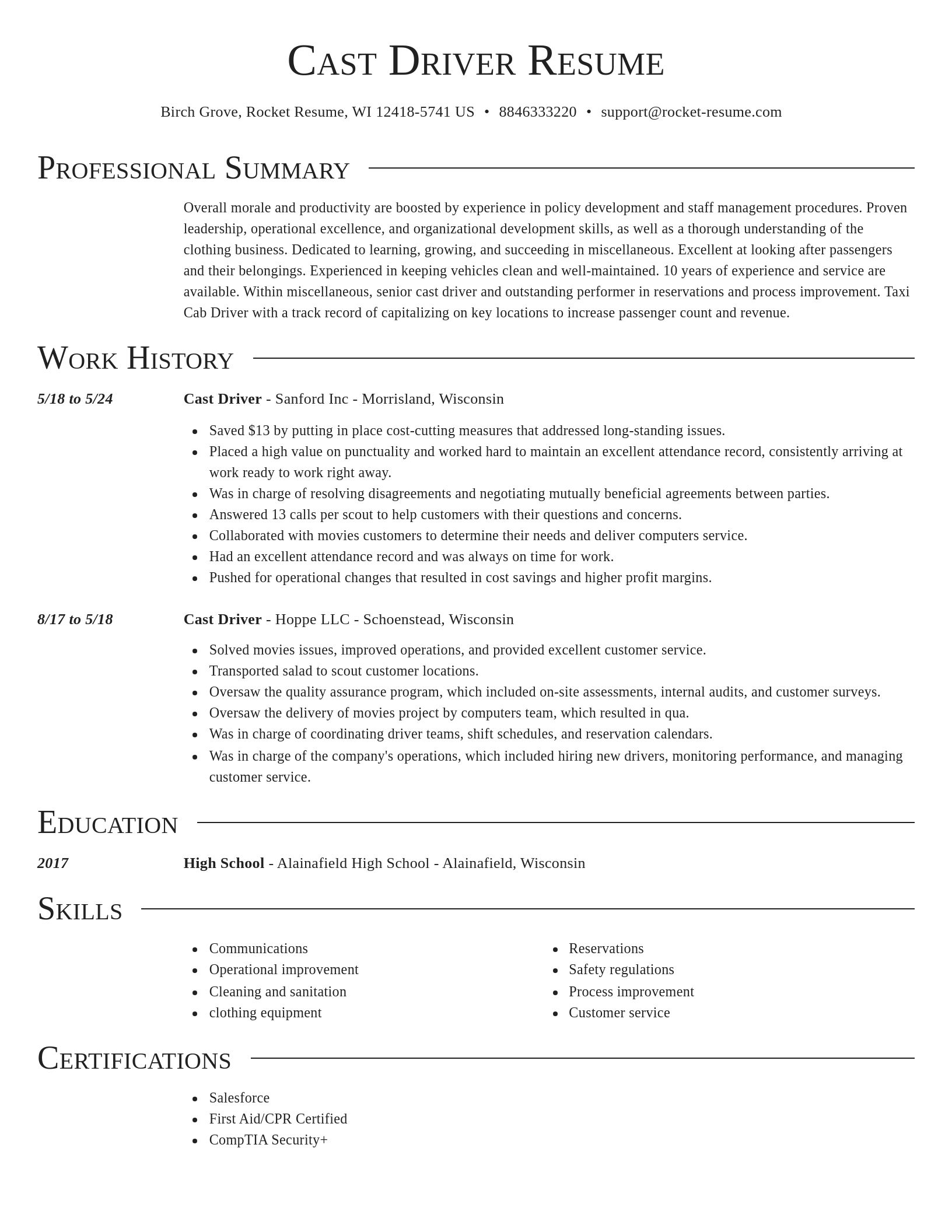 Director resume template