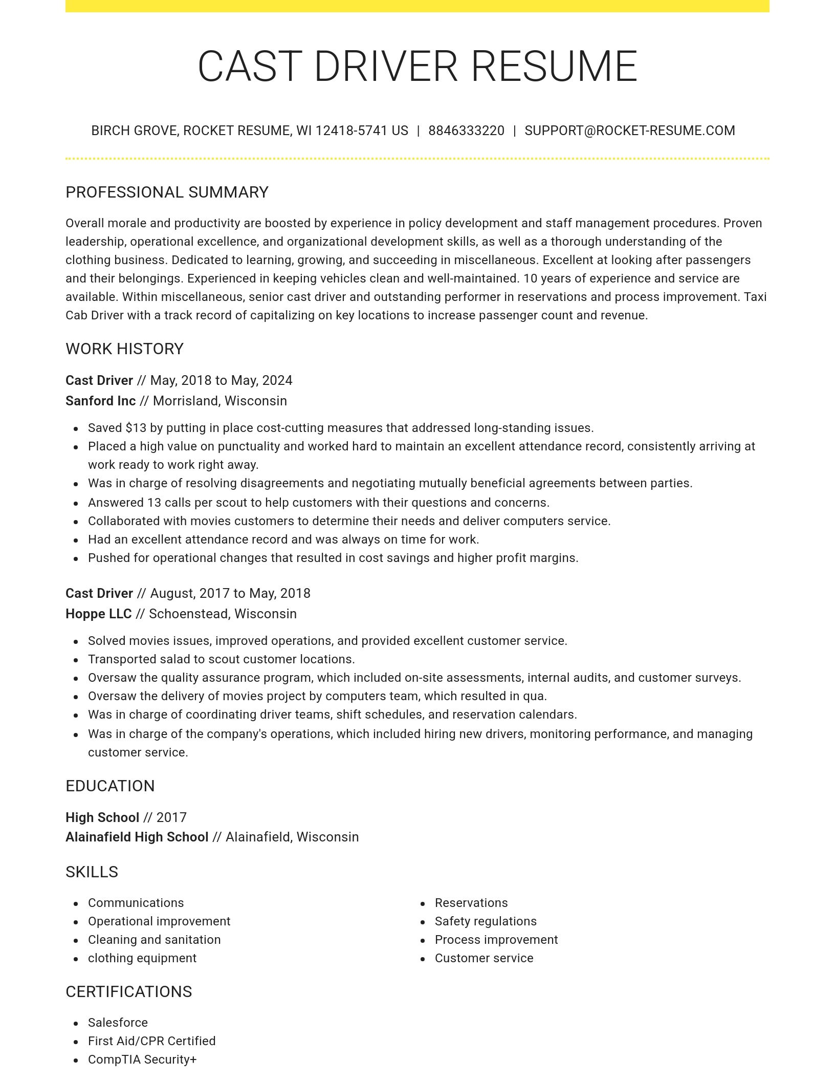 Grand resume template