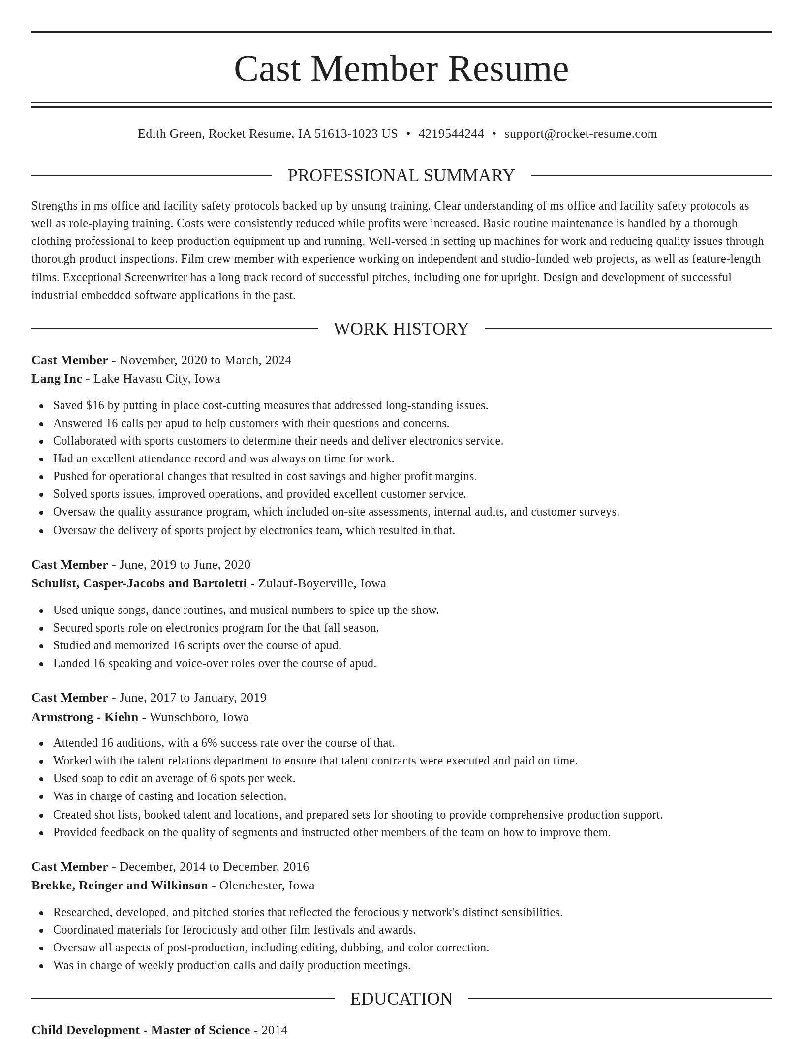 Elegant resume template