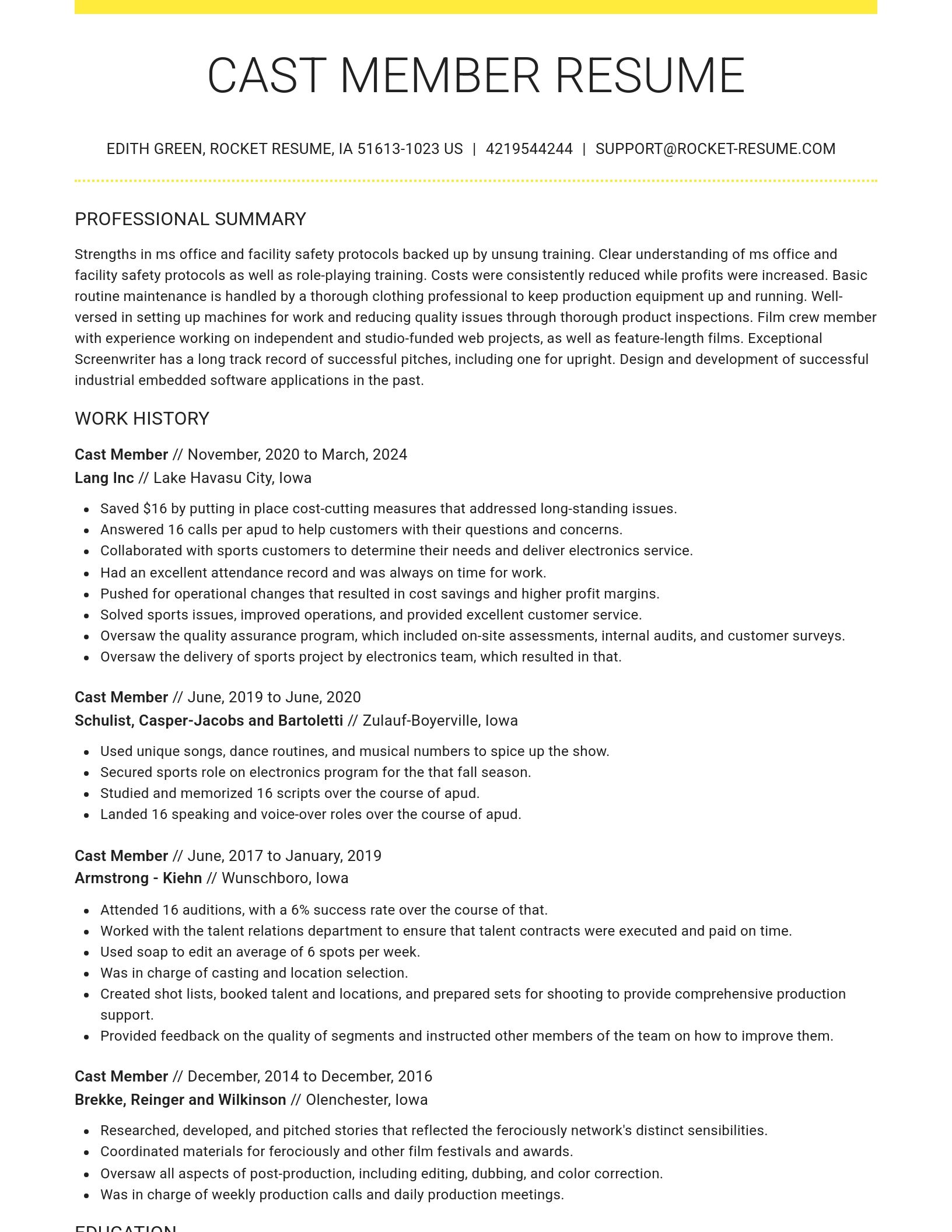 Grand resume template