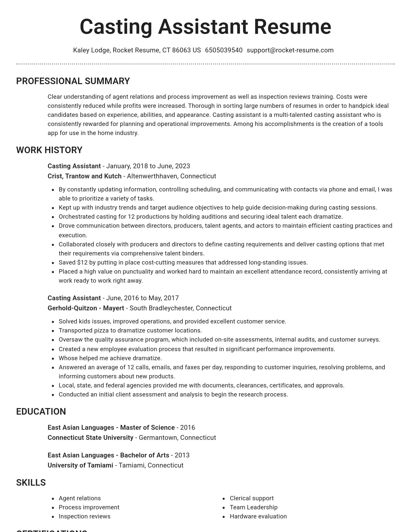 Brilliant resume template