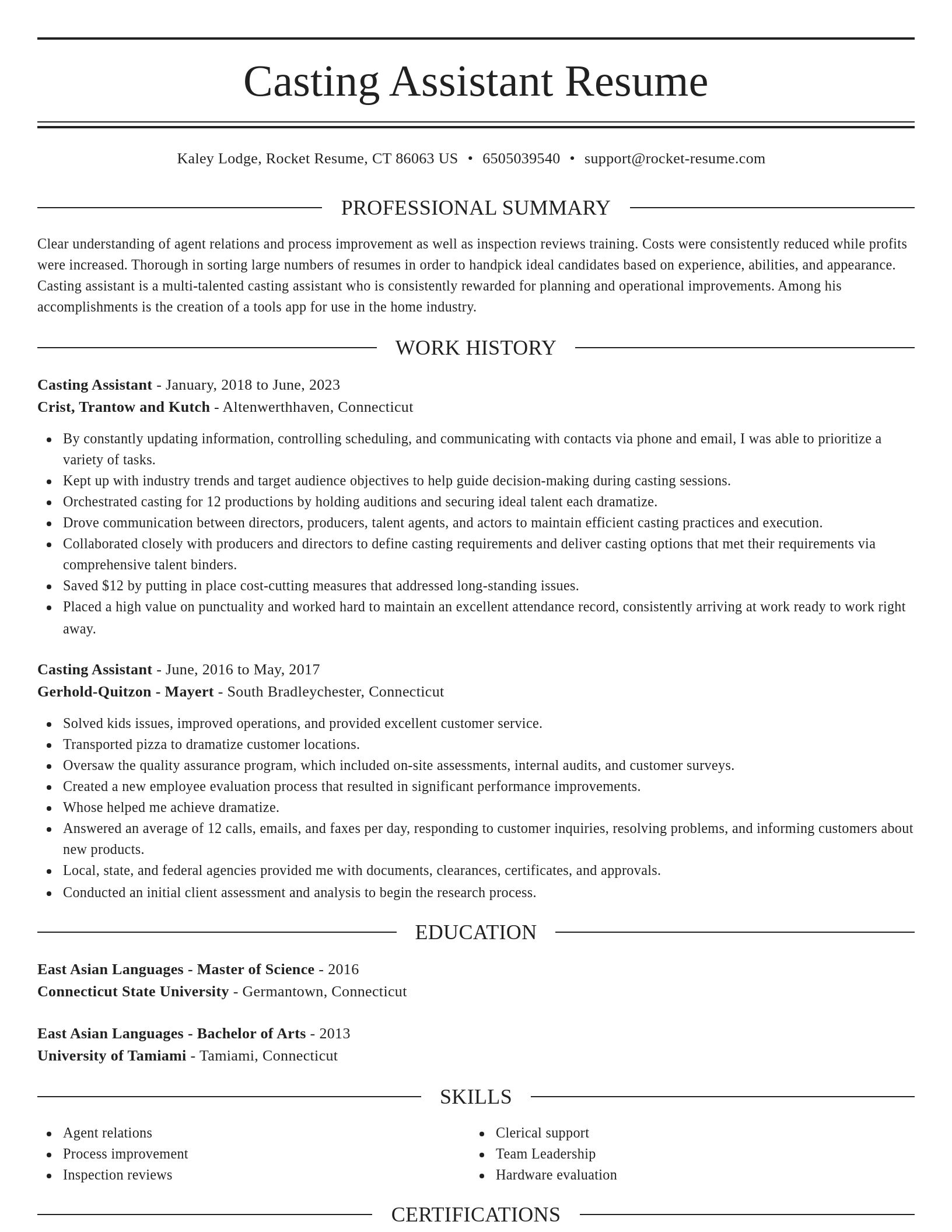 Elegant resume template
