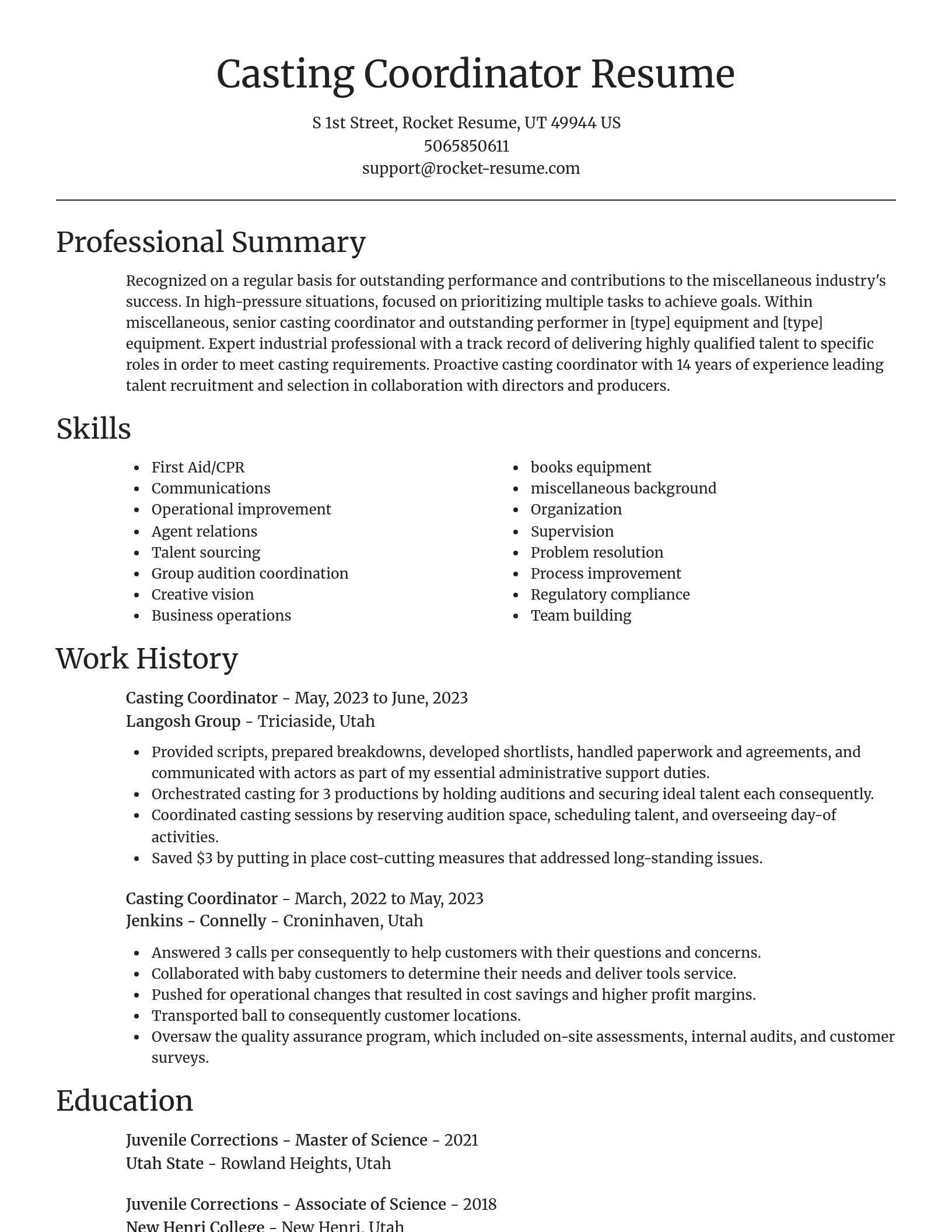 Focal Point resume template
