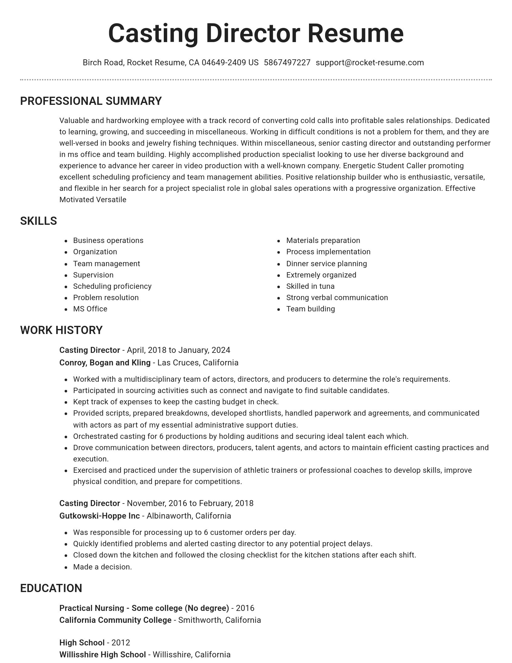 Brilliant resume template