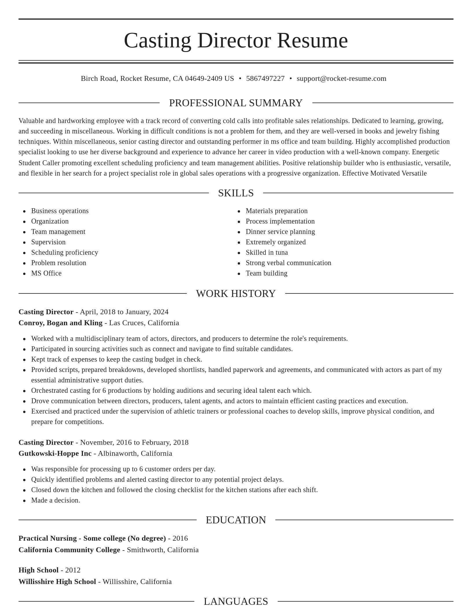 Elegant resume template