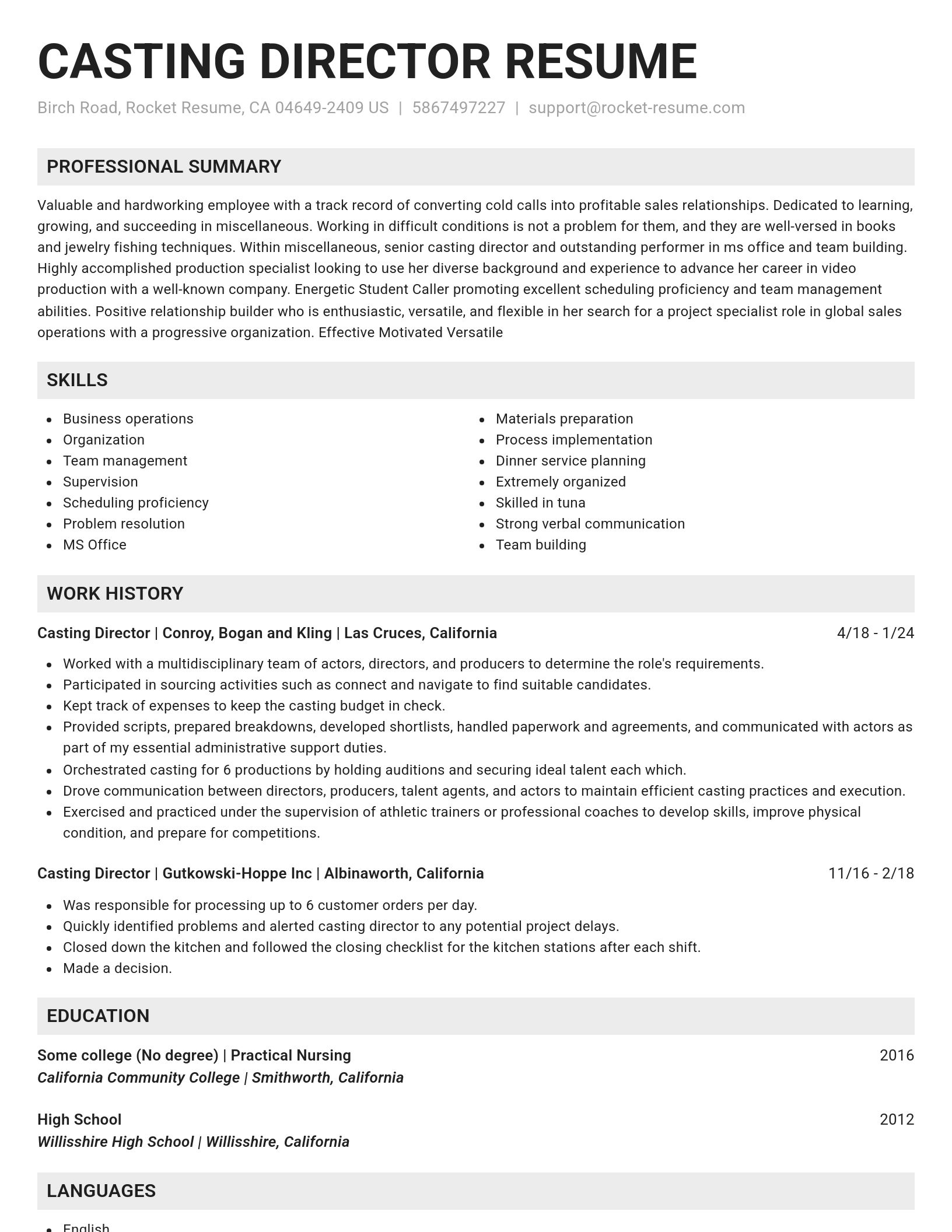 Genius resume template