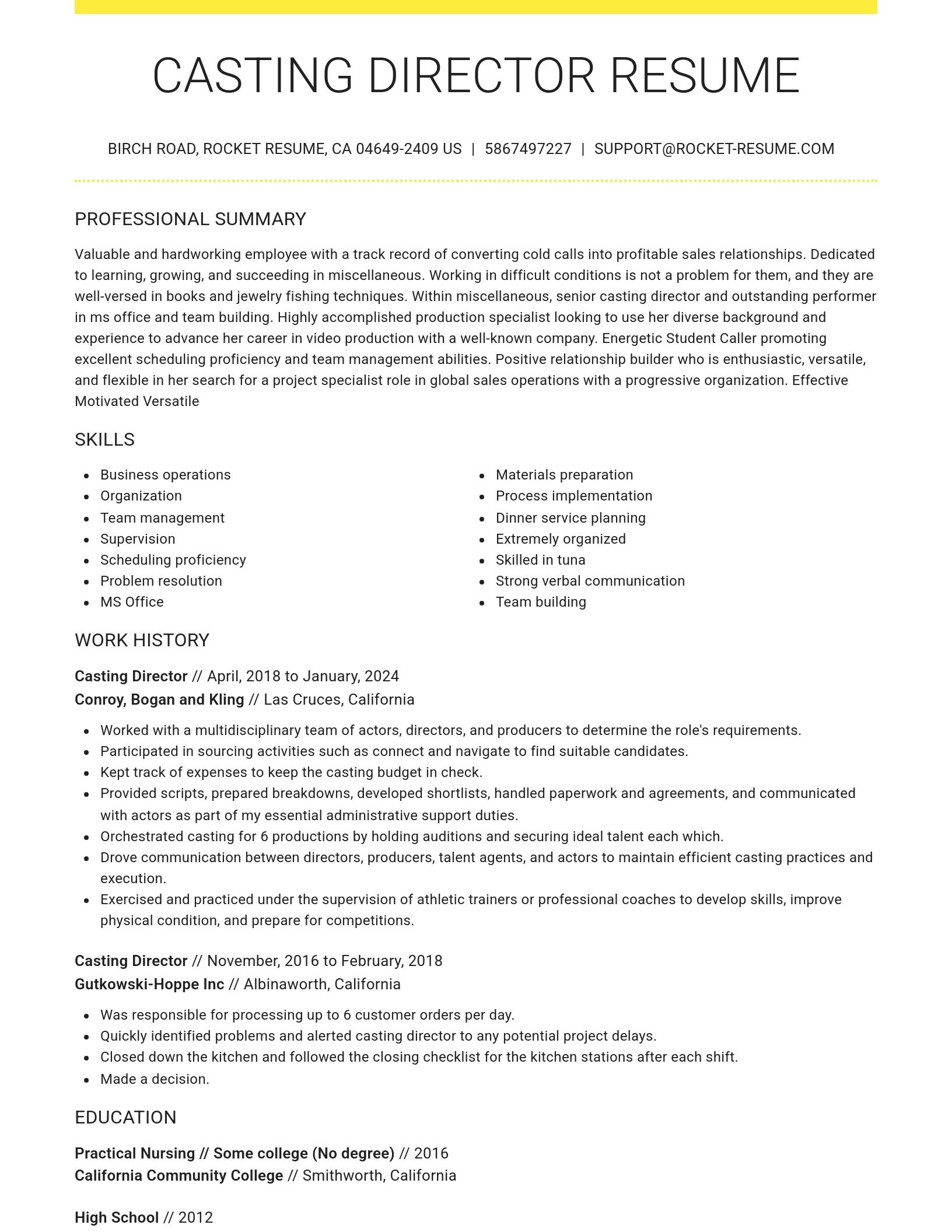 Grand resume template