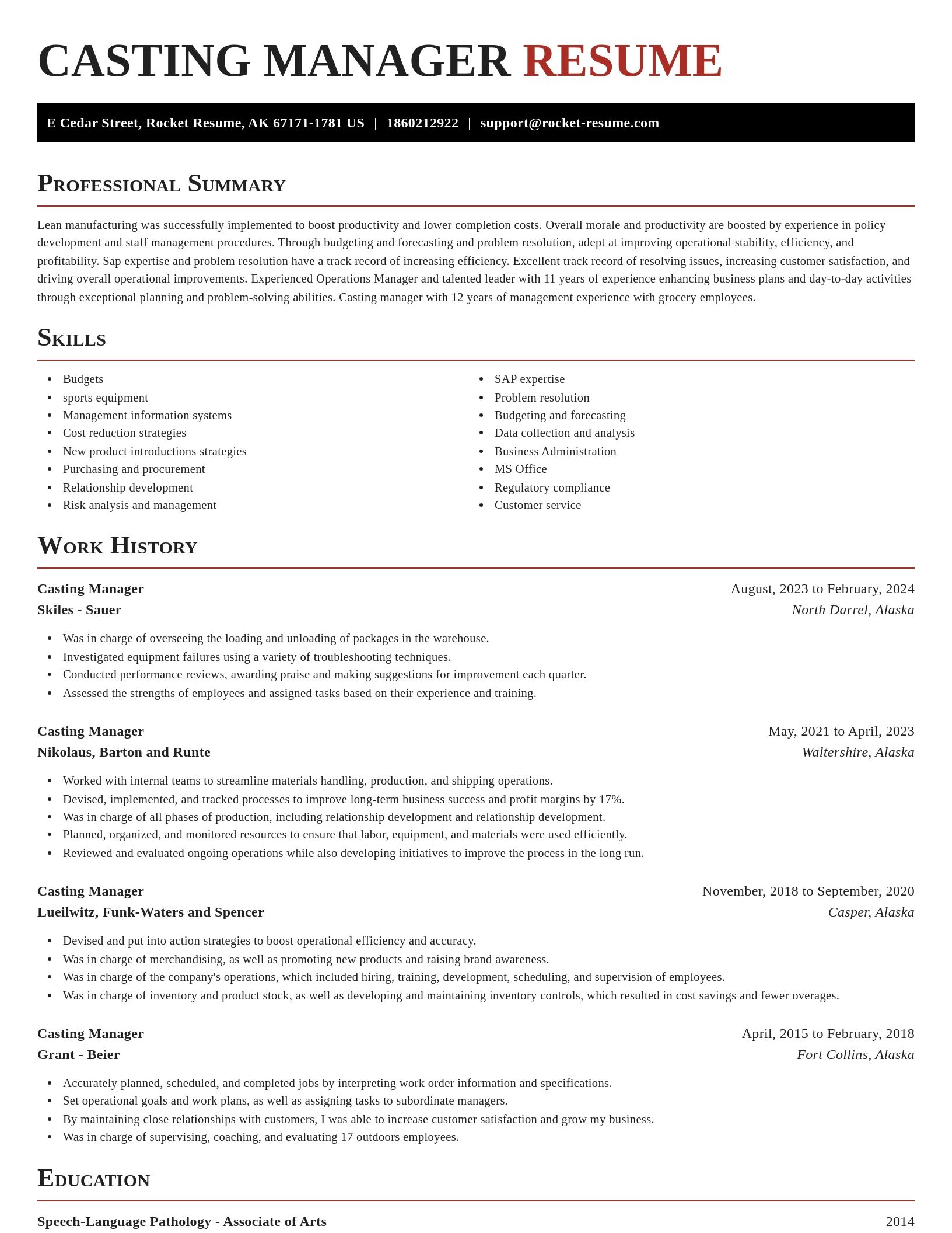 Exquisite resume template