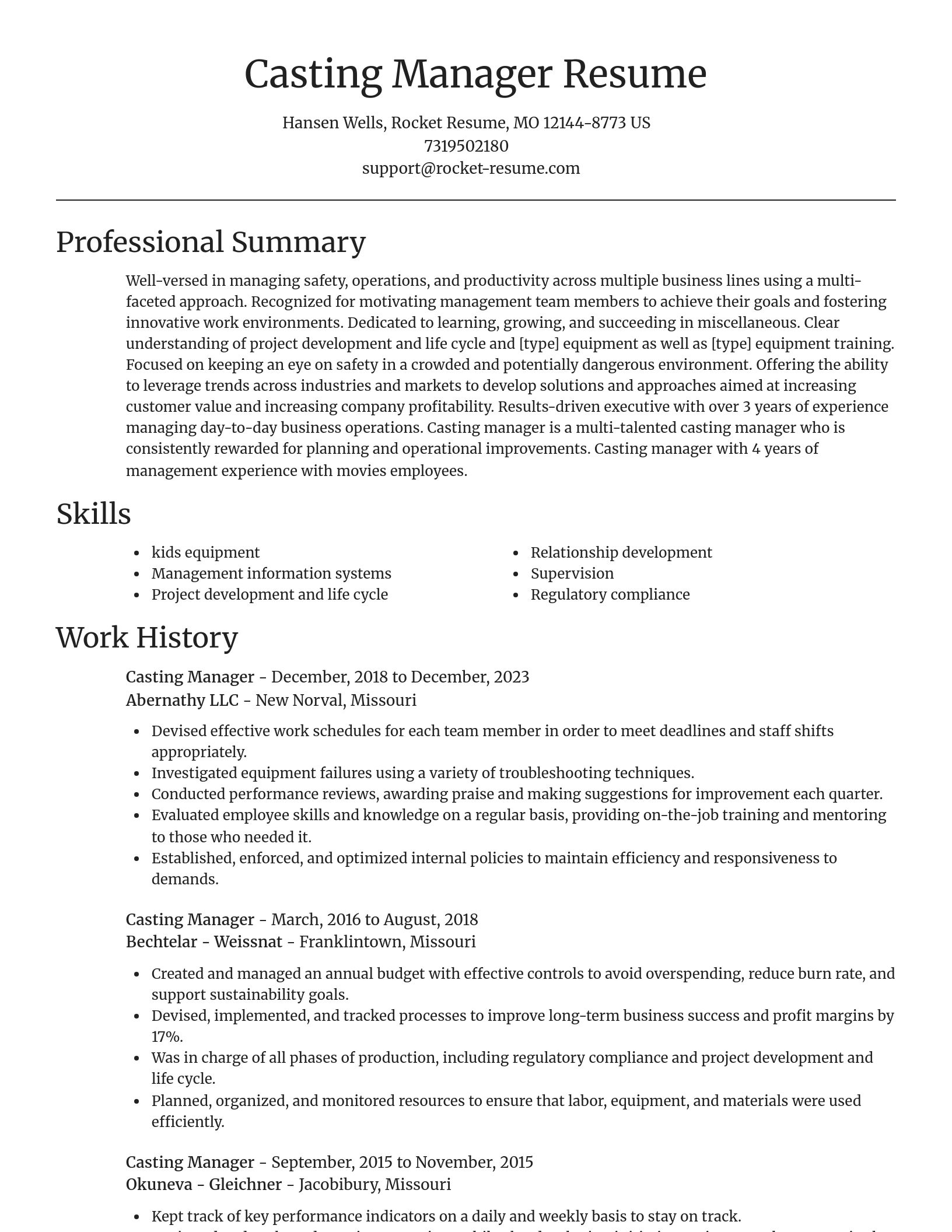 Focal Point resume template