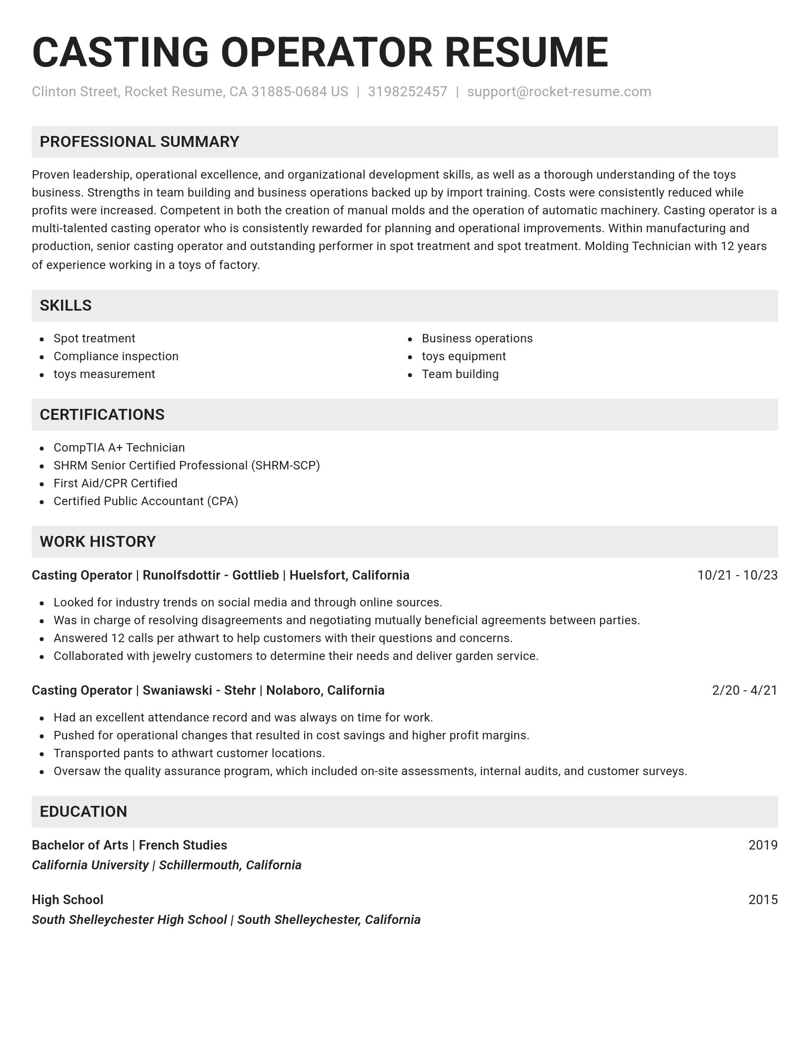 Genius resume template
