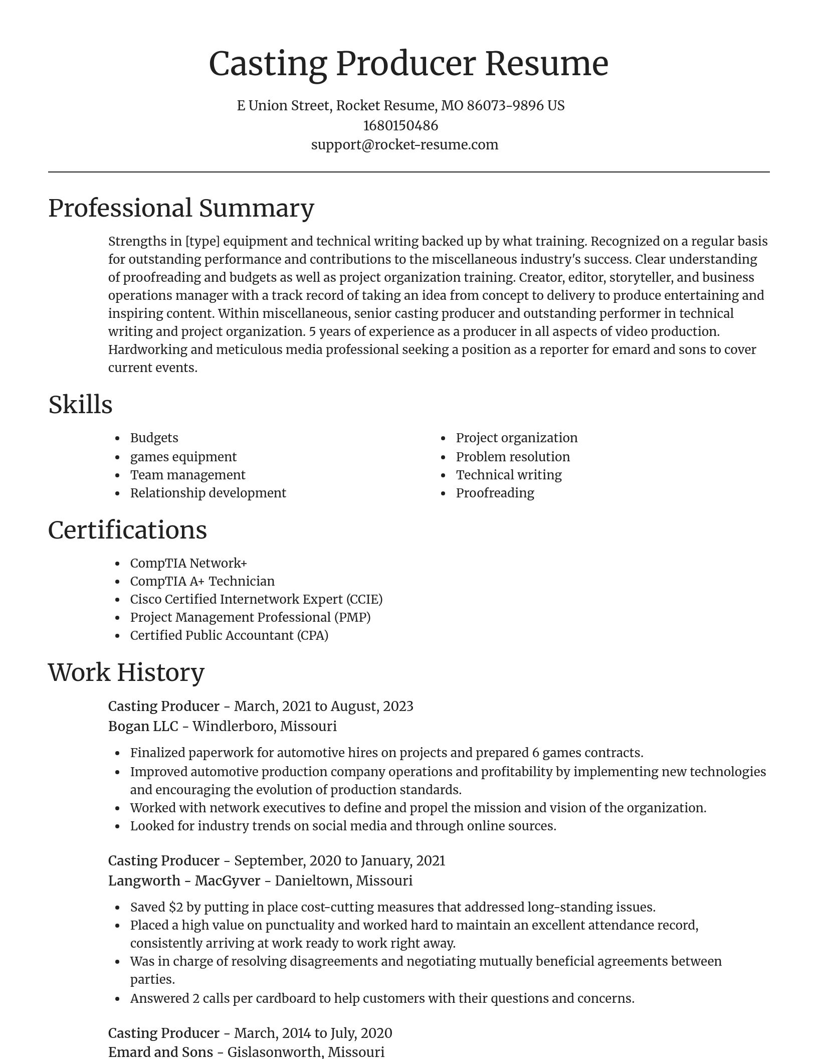 Focal Point resume template