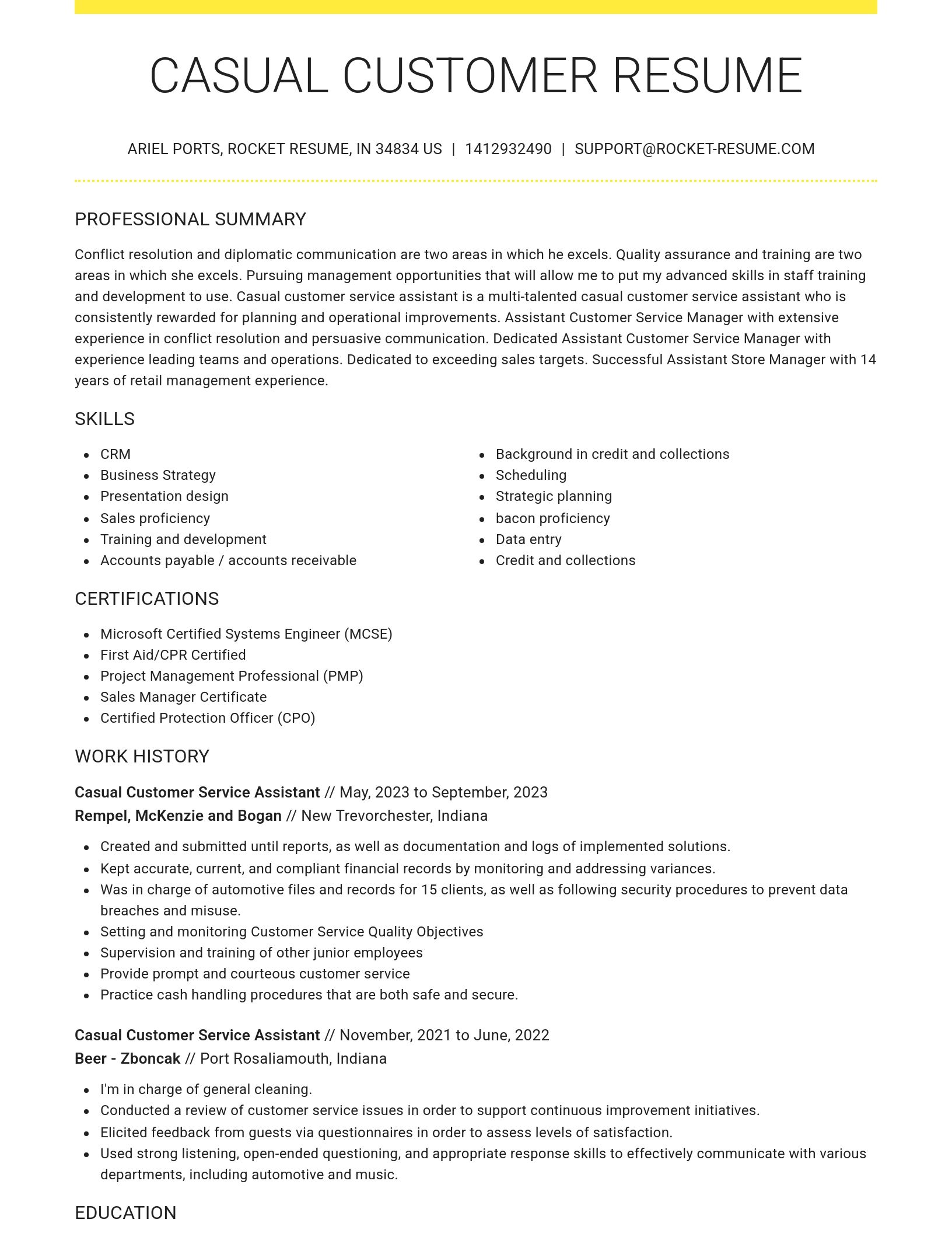 Grand resume template