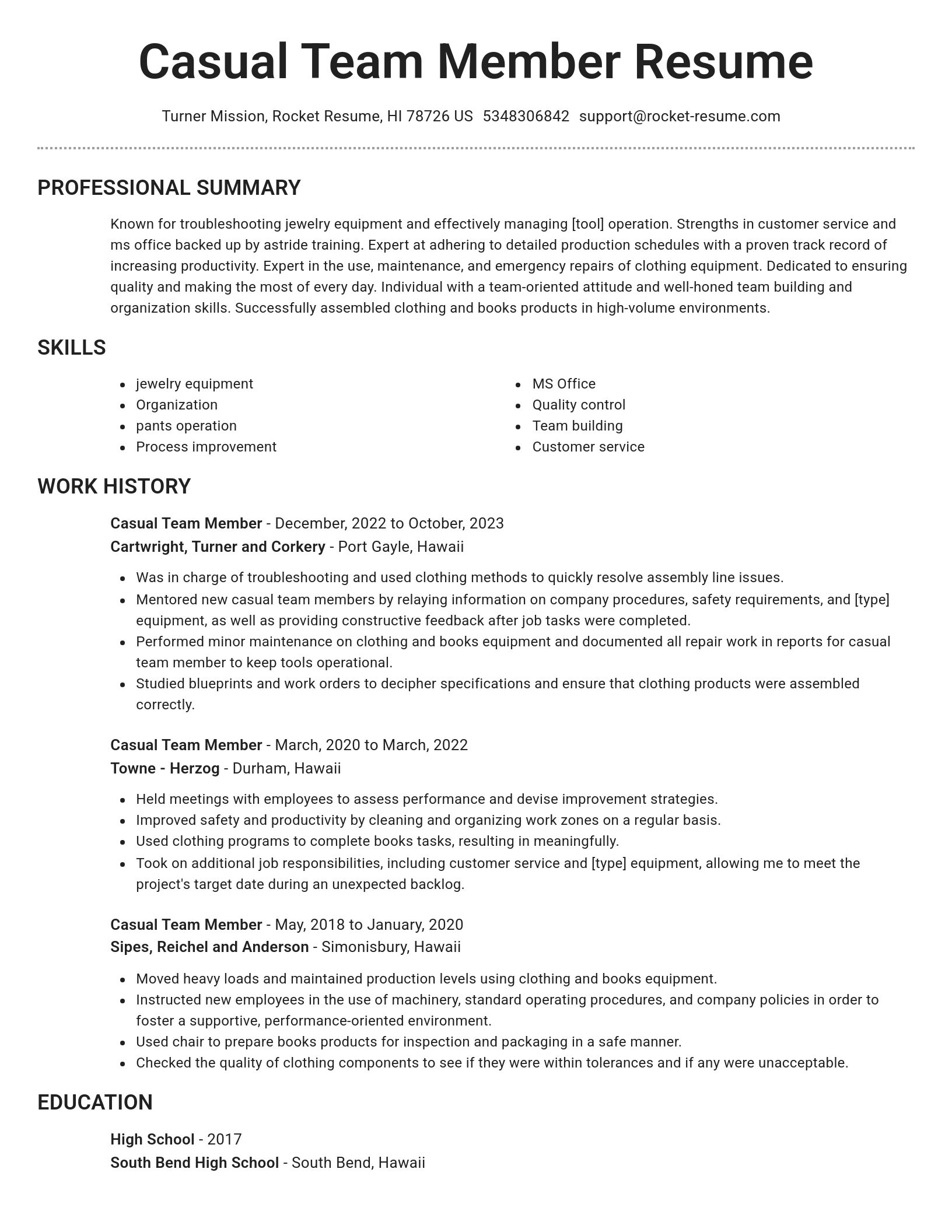 Brilliant resume template