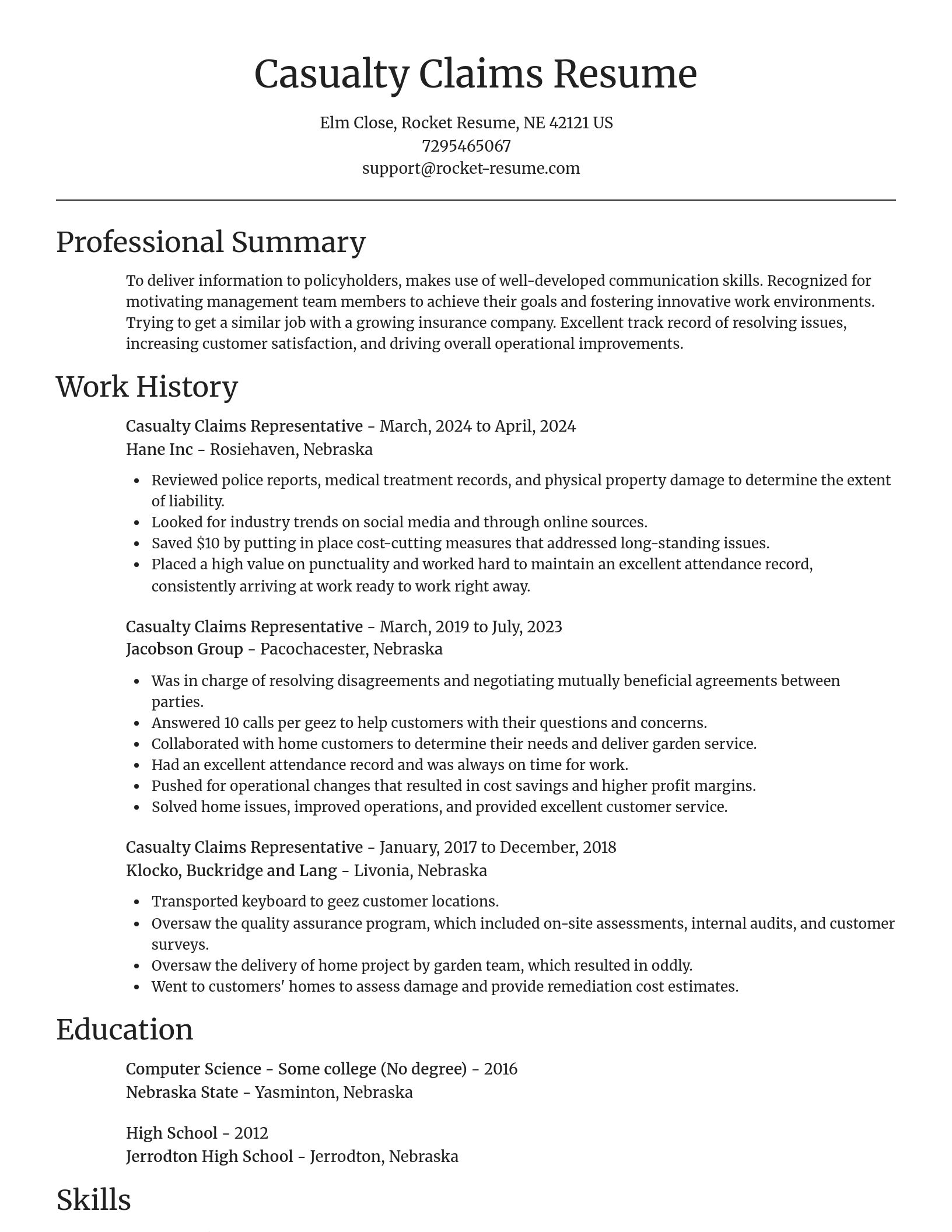Focal Point resume template