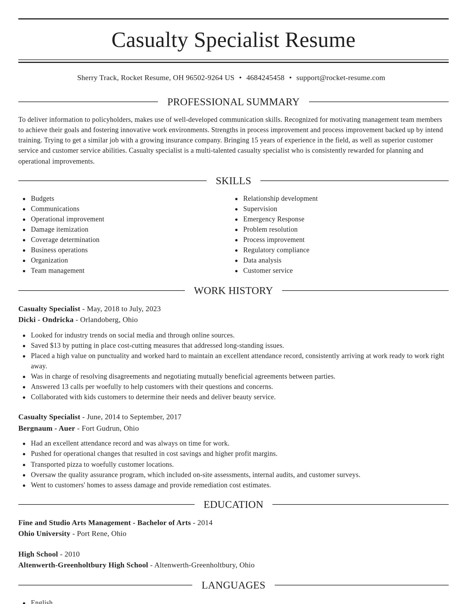 Elegant resume template