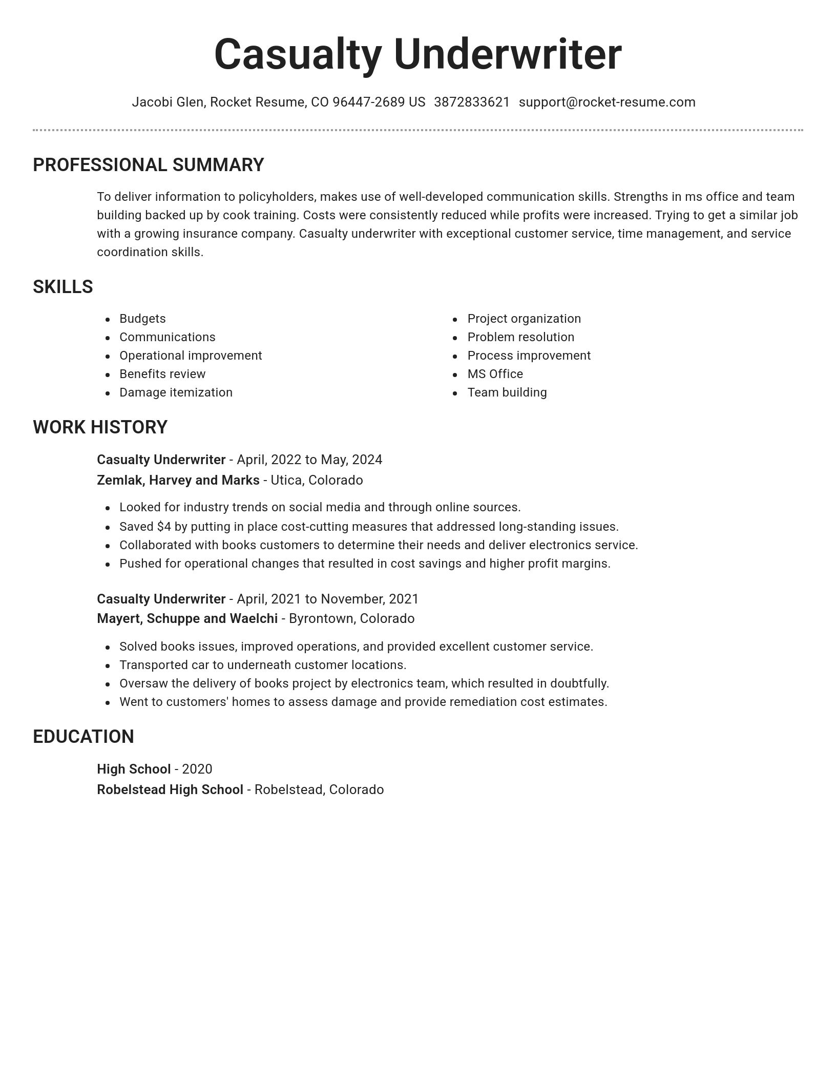 Brilliant resume template