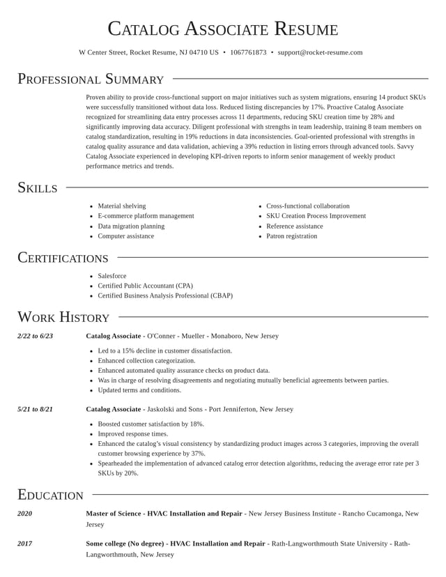 Director resume template