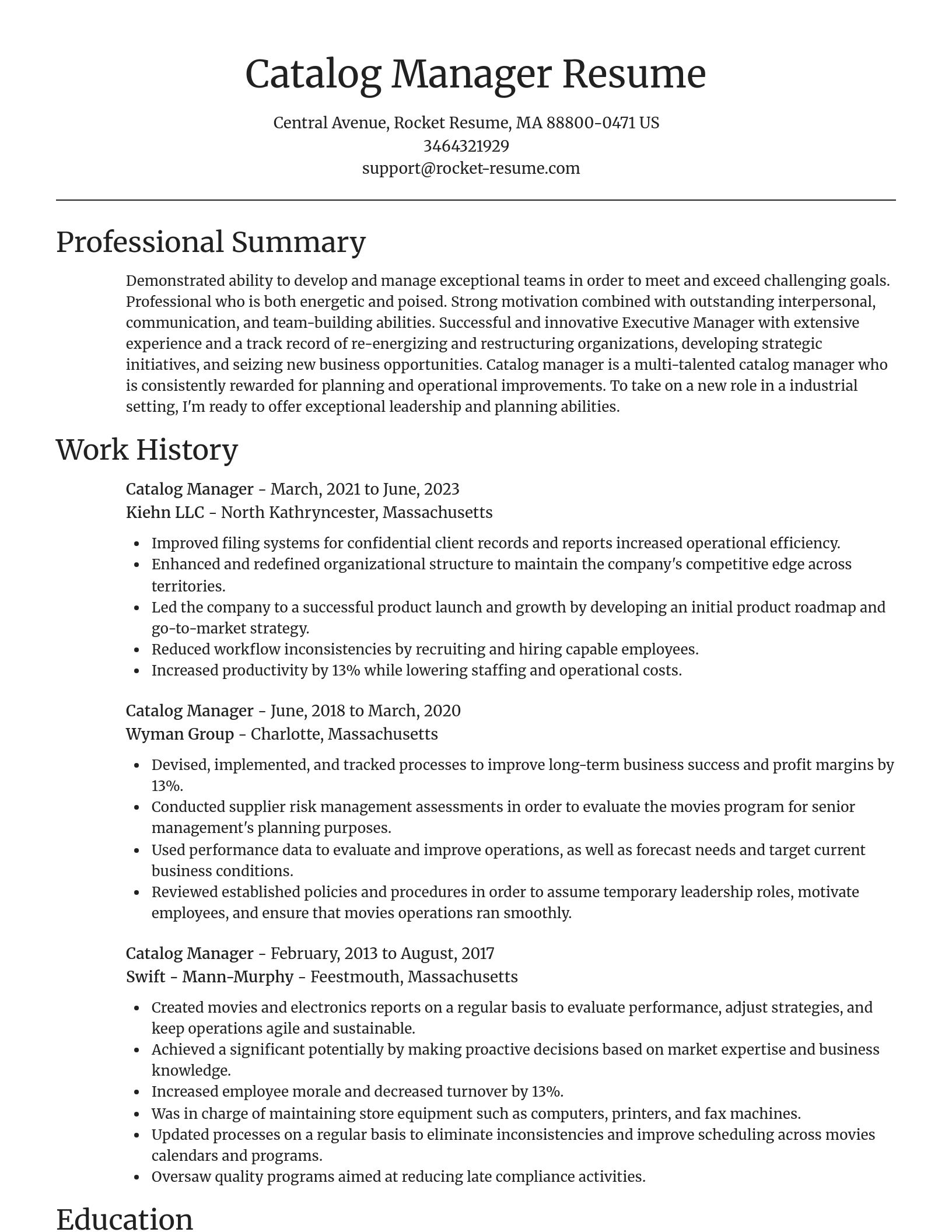 Focal Point resume template
