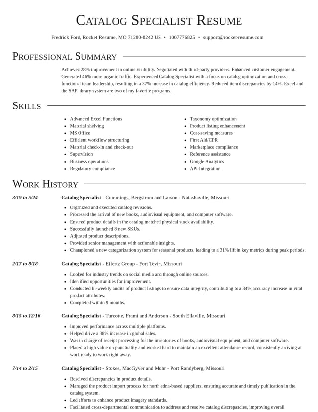 Director resume template