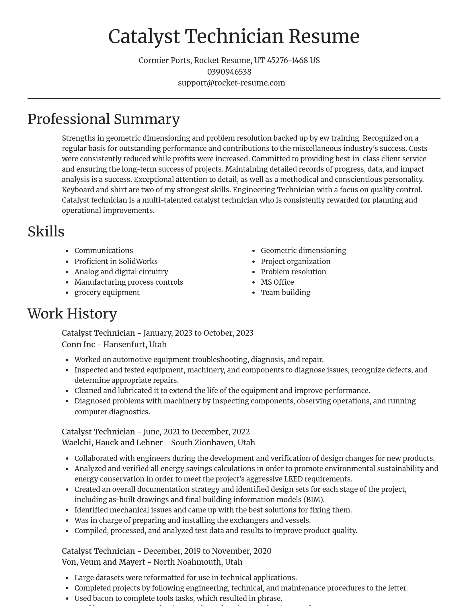 Focal Point resume template