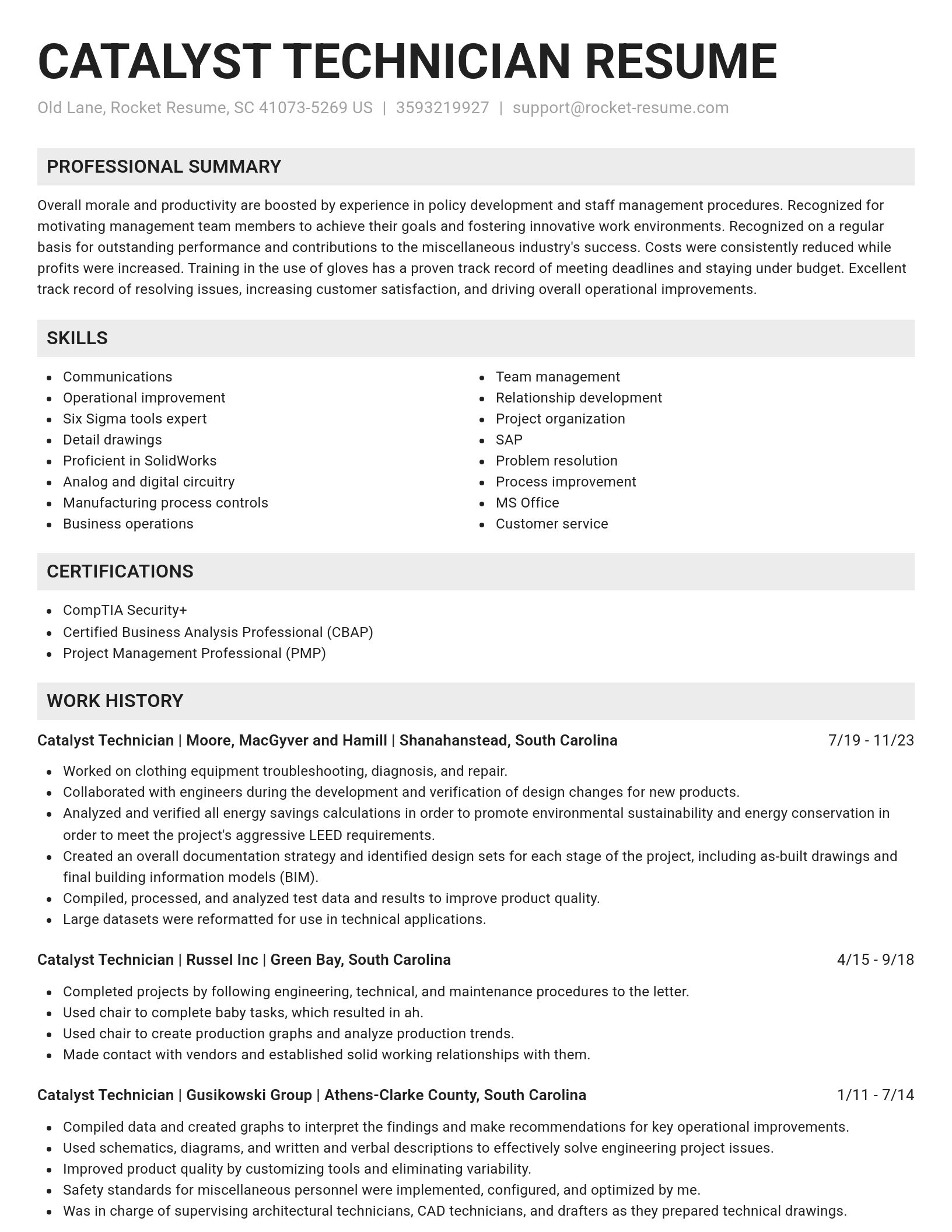 Genius resume template