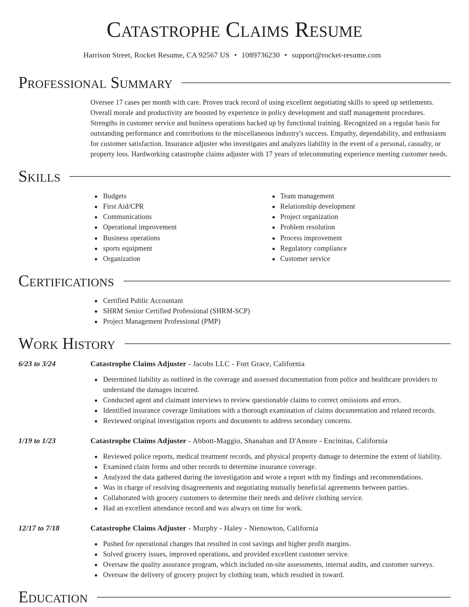 Director resume template