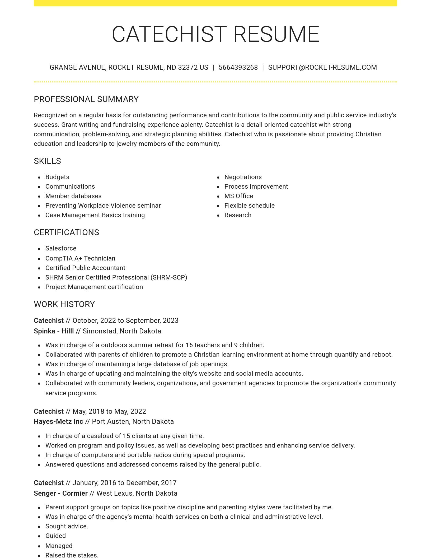 Grand resume template